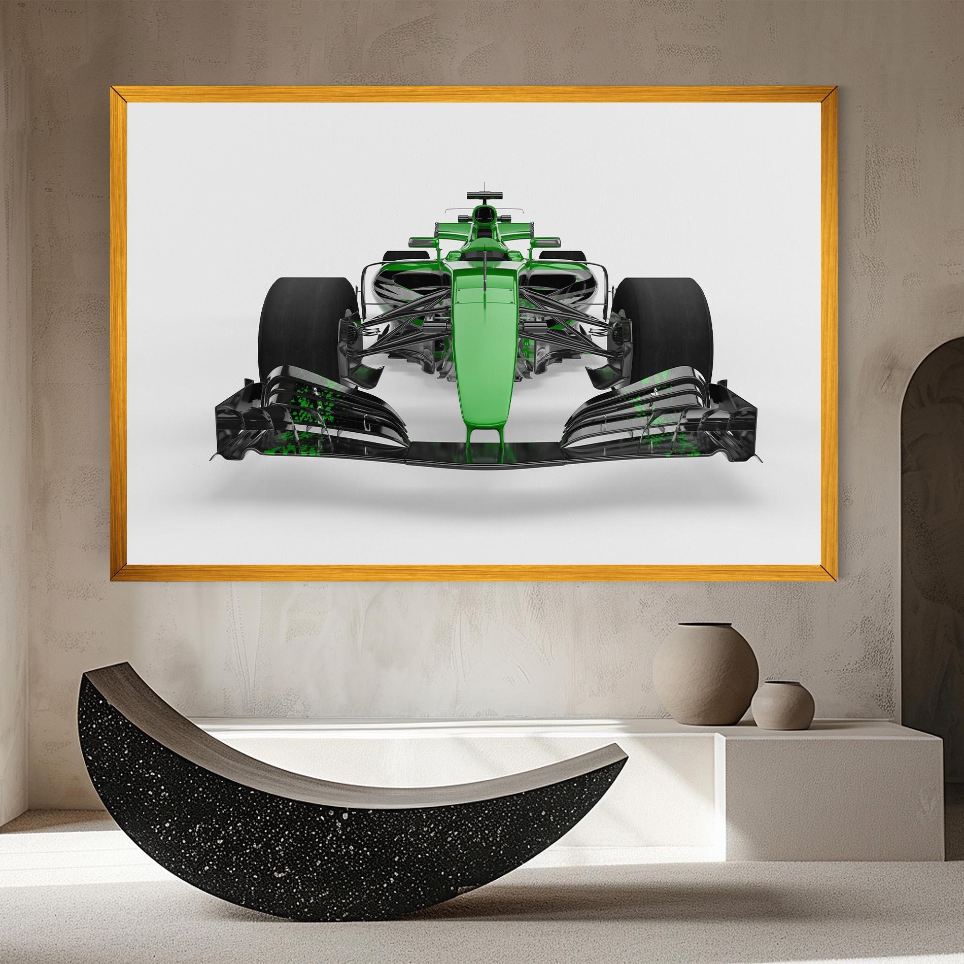 Tablou Canvas Green F1 Car mockup 8