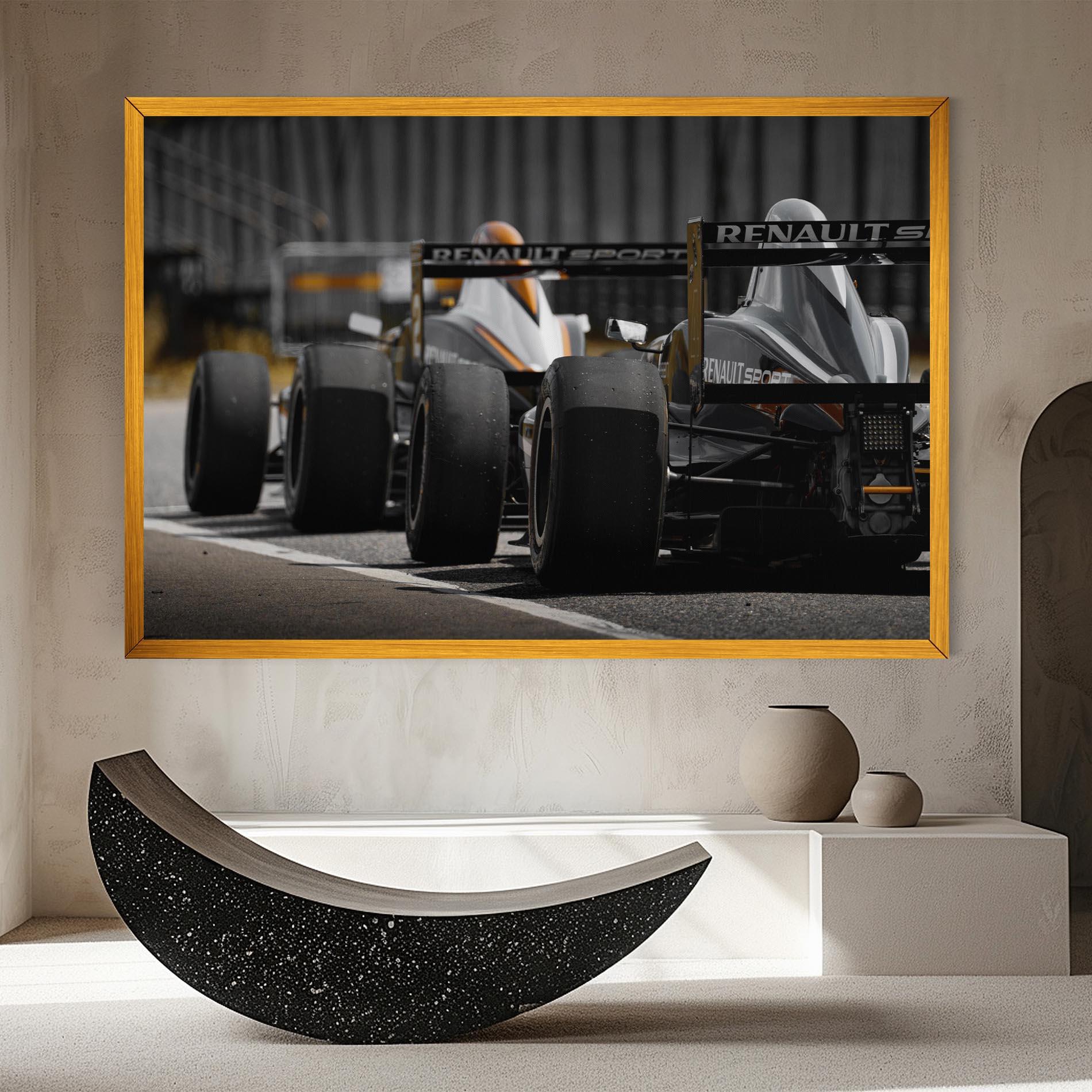 Tablou Canvas Grey F1 Cars mockup 8