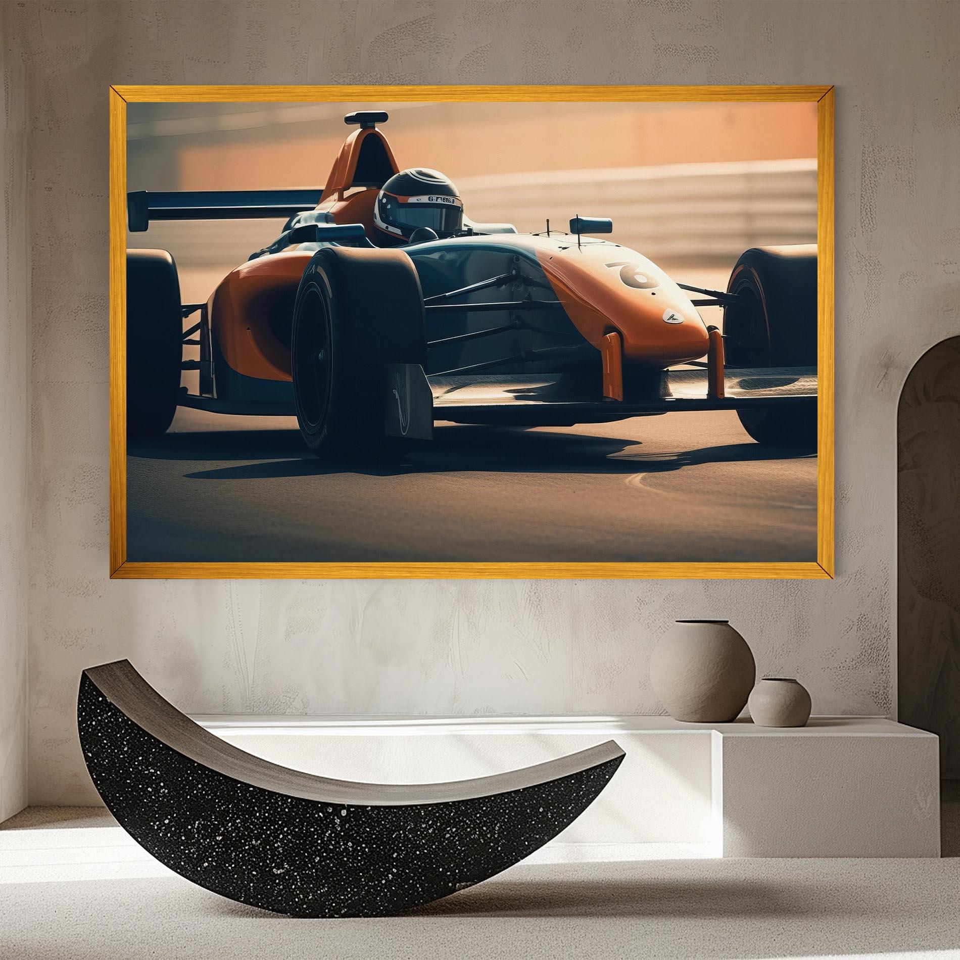 Tablou Canvas Orange Black F1 mockup 8