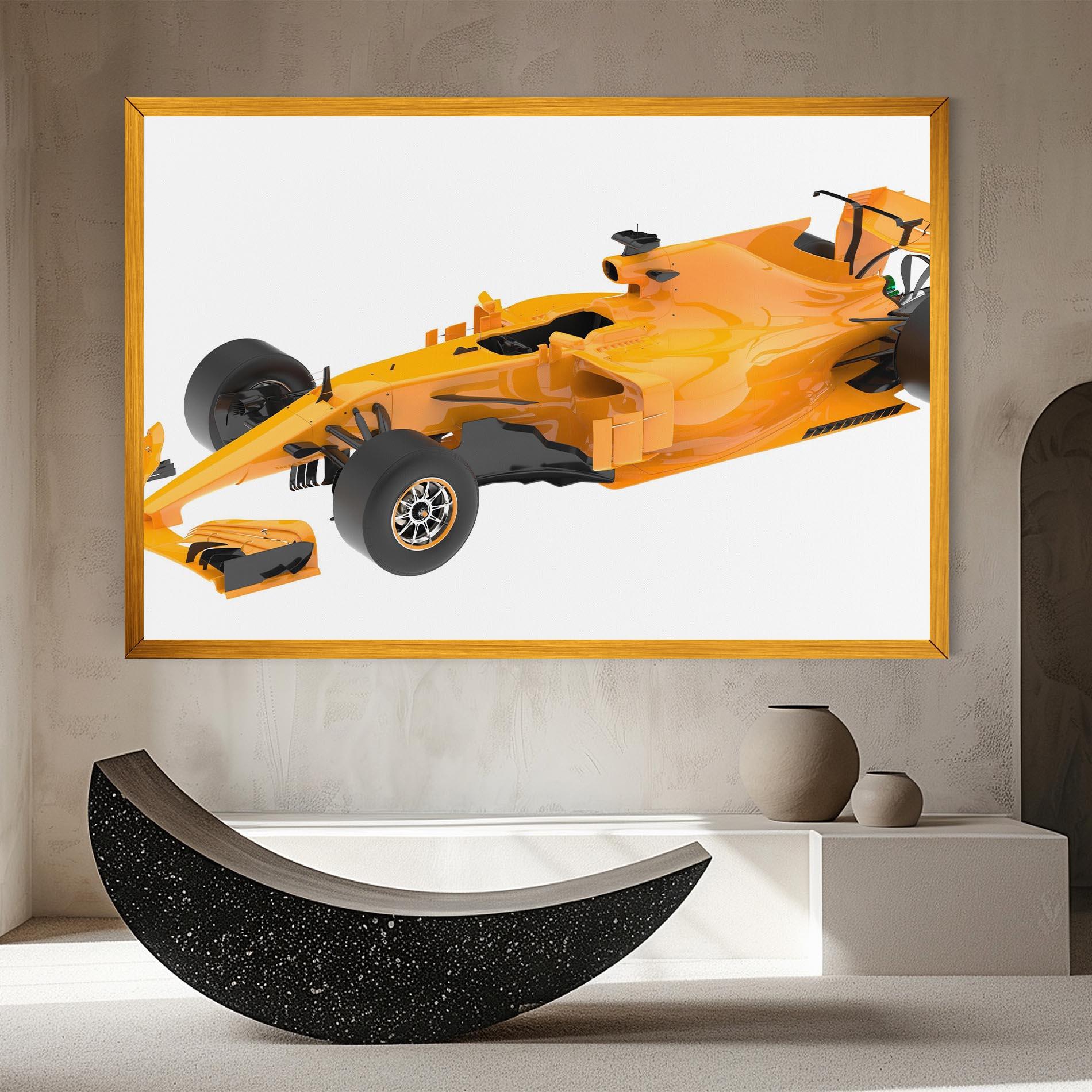 Tablou Canvas Yellow F1 Toy mockup 8
