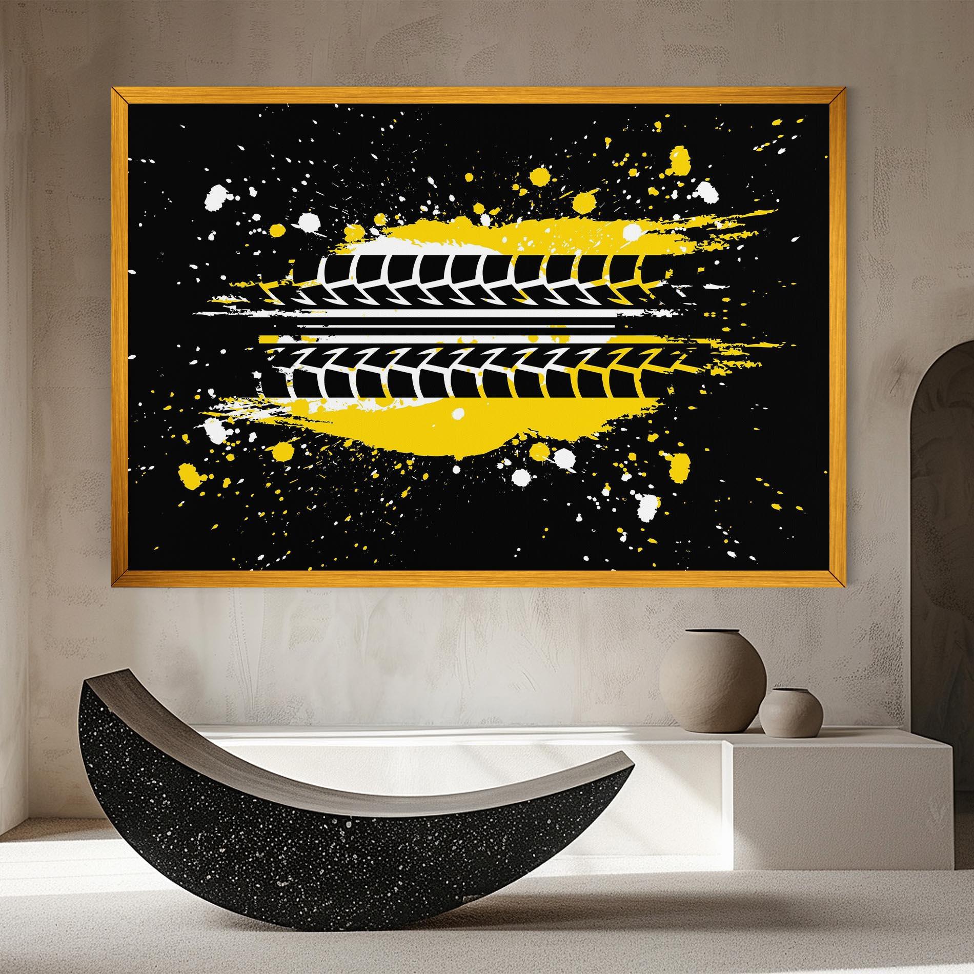 Tablou Canvas Yellow Traces mockup 8