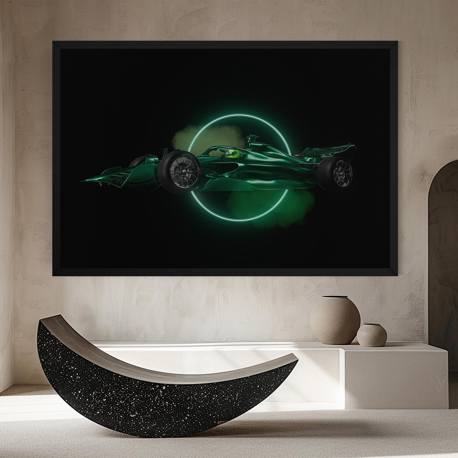 Tablou Canvas Green Racing Car mockup 8