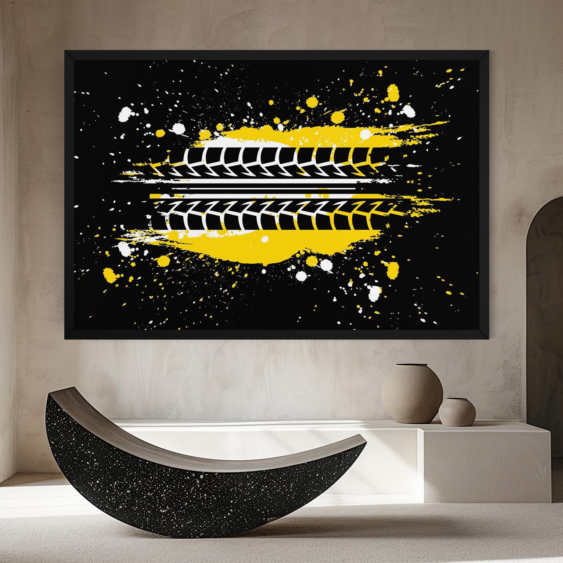 Tablou Canvas Yellow Traces mockup 8