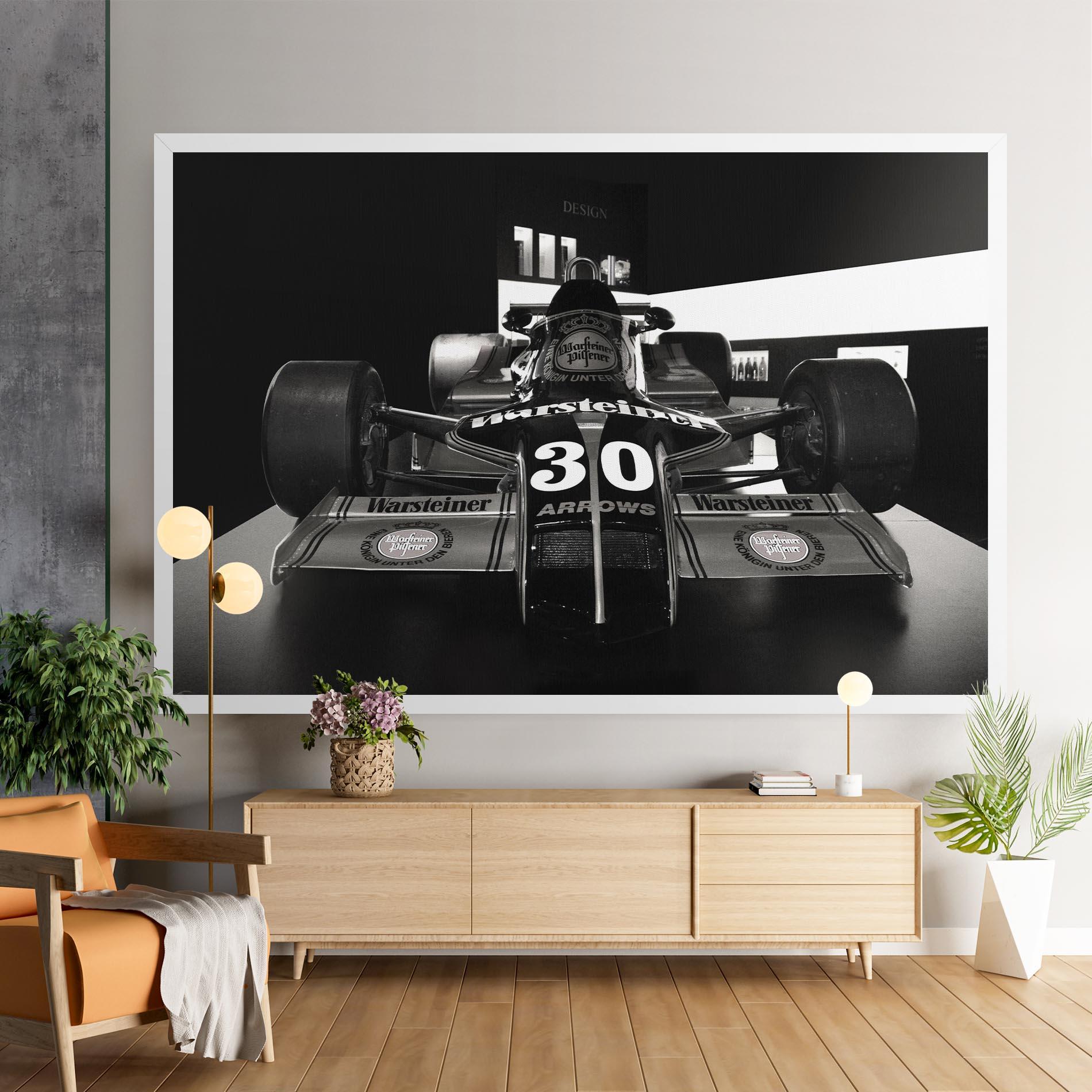 Tablou Canvas Formula 1 Car Grey mockup 9