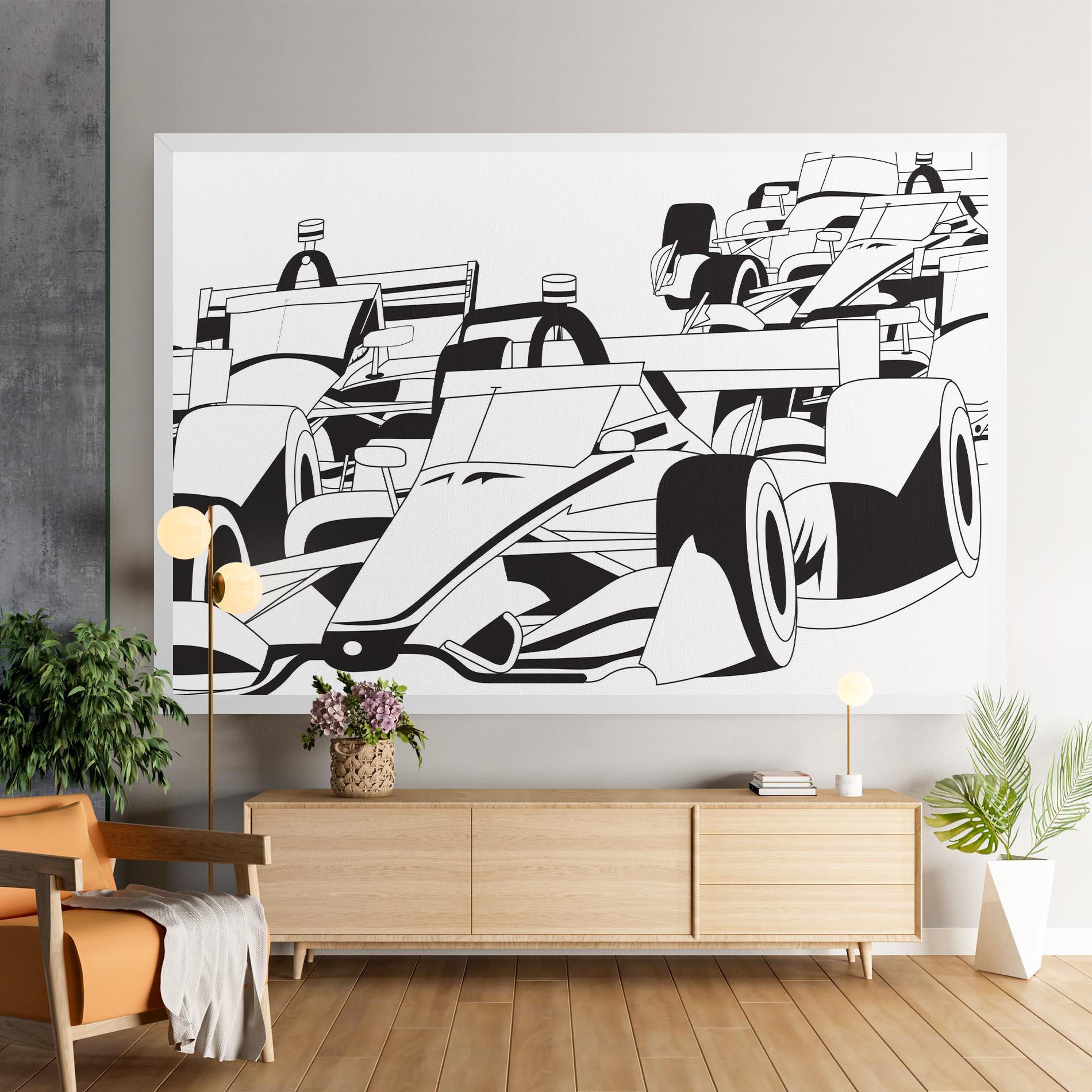 Tablou Canvas Grand Prix Cars mockup 9