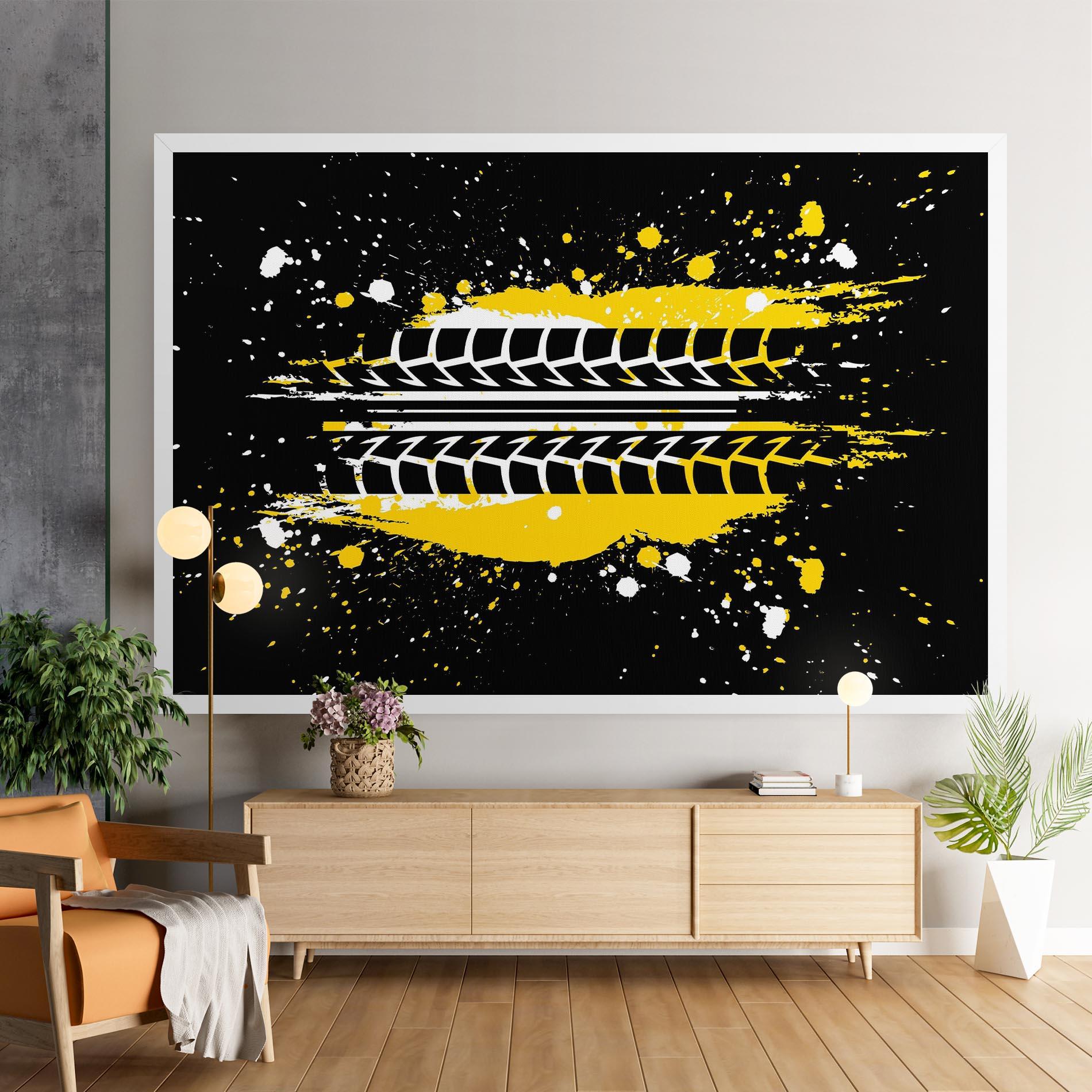 Tablou Canvas Yellow Traces mockup 9