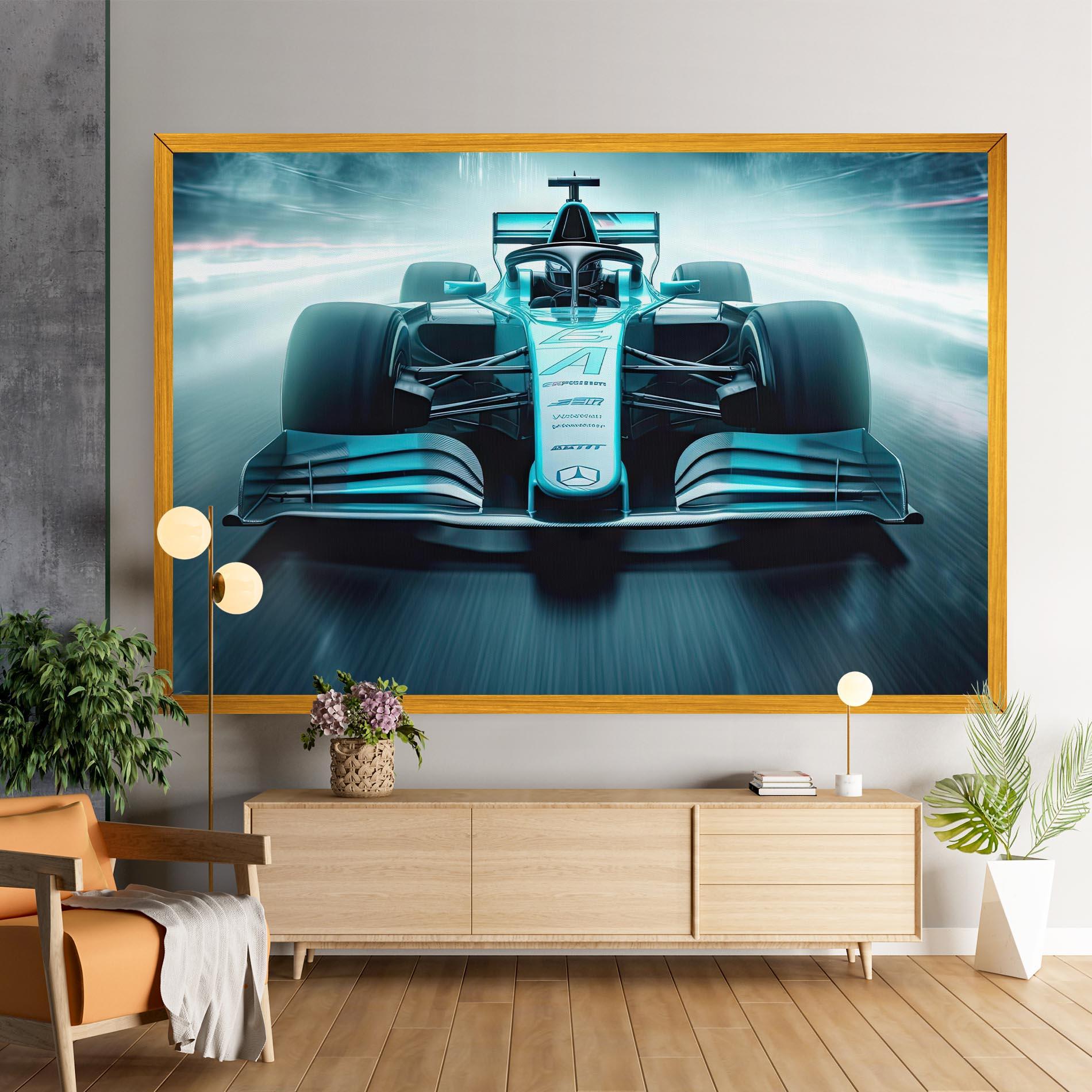 Tablou Canvas F1 Smoke Cars mockup 9