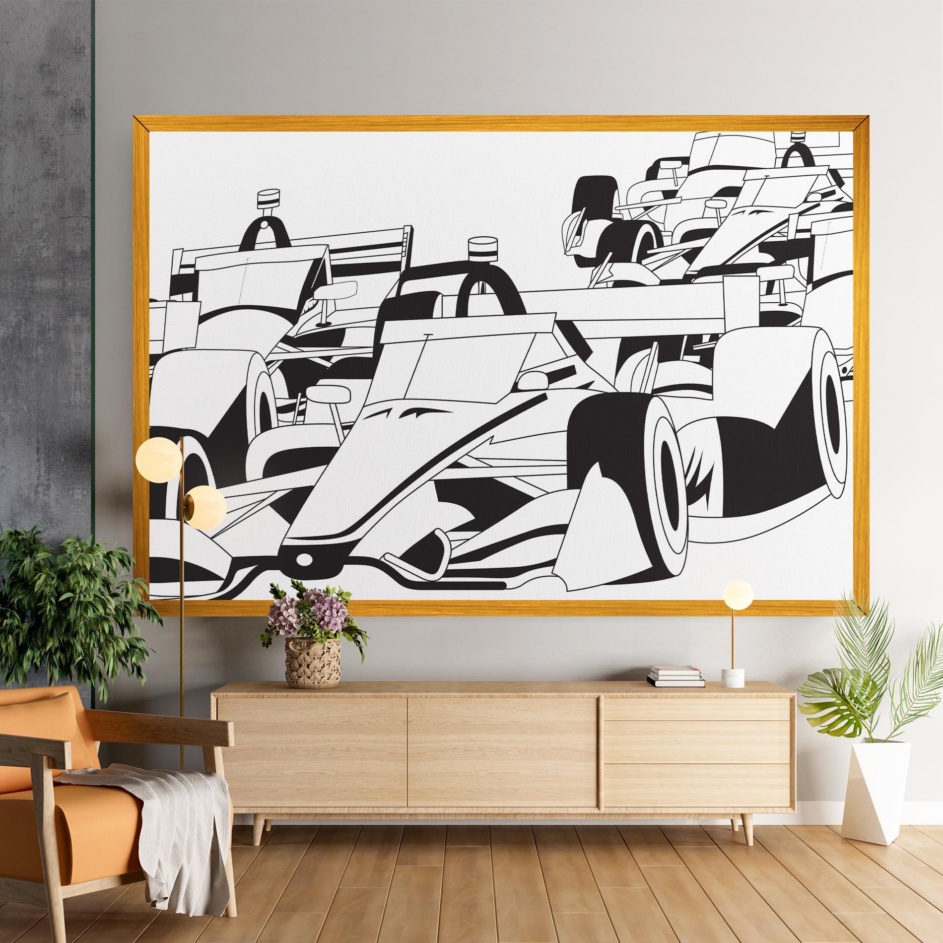Tablou Canvas Grand Prix Cars mockup 9
