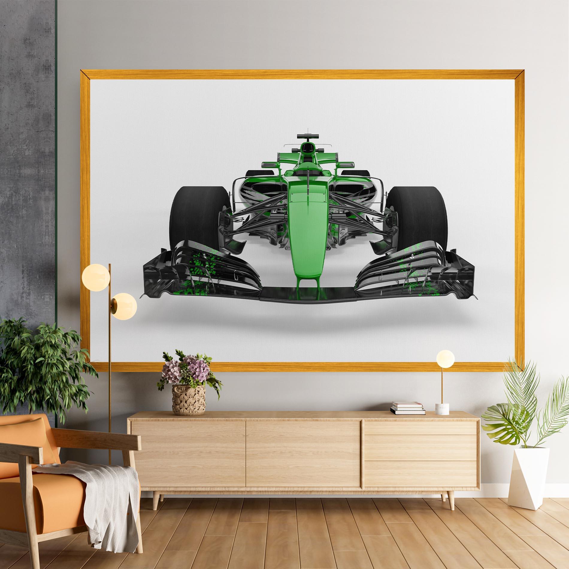 Tablou Canvas Green F1 Car mockup 9