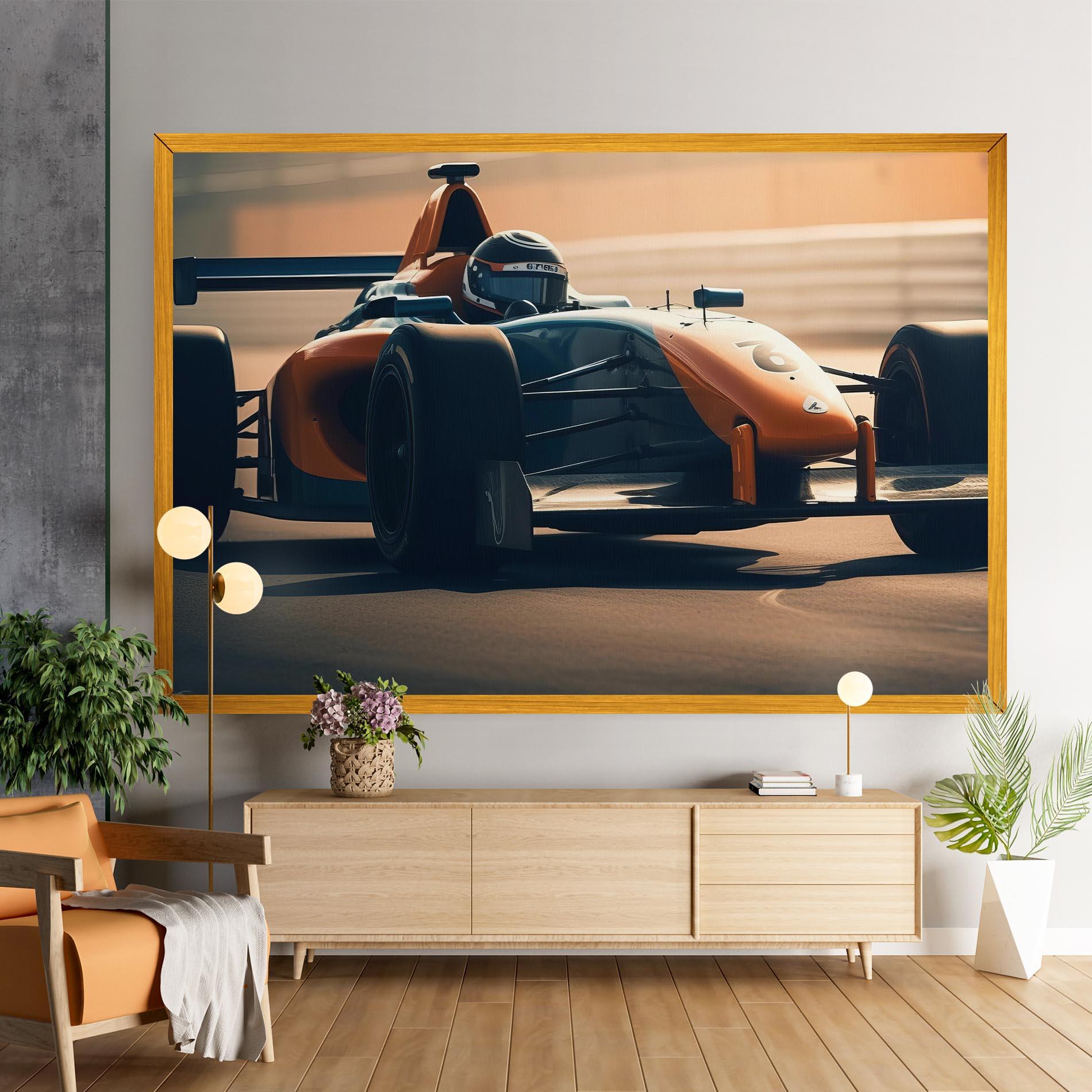 Tablou Canvas Orange Black F1 mockup 9