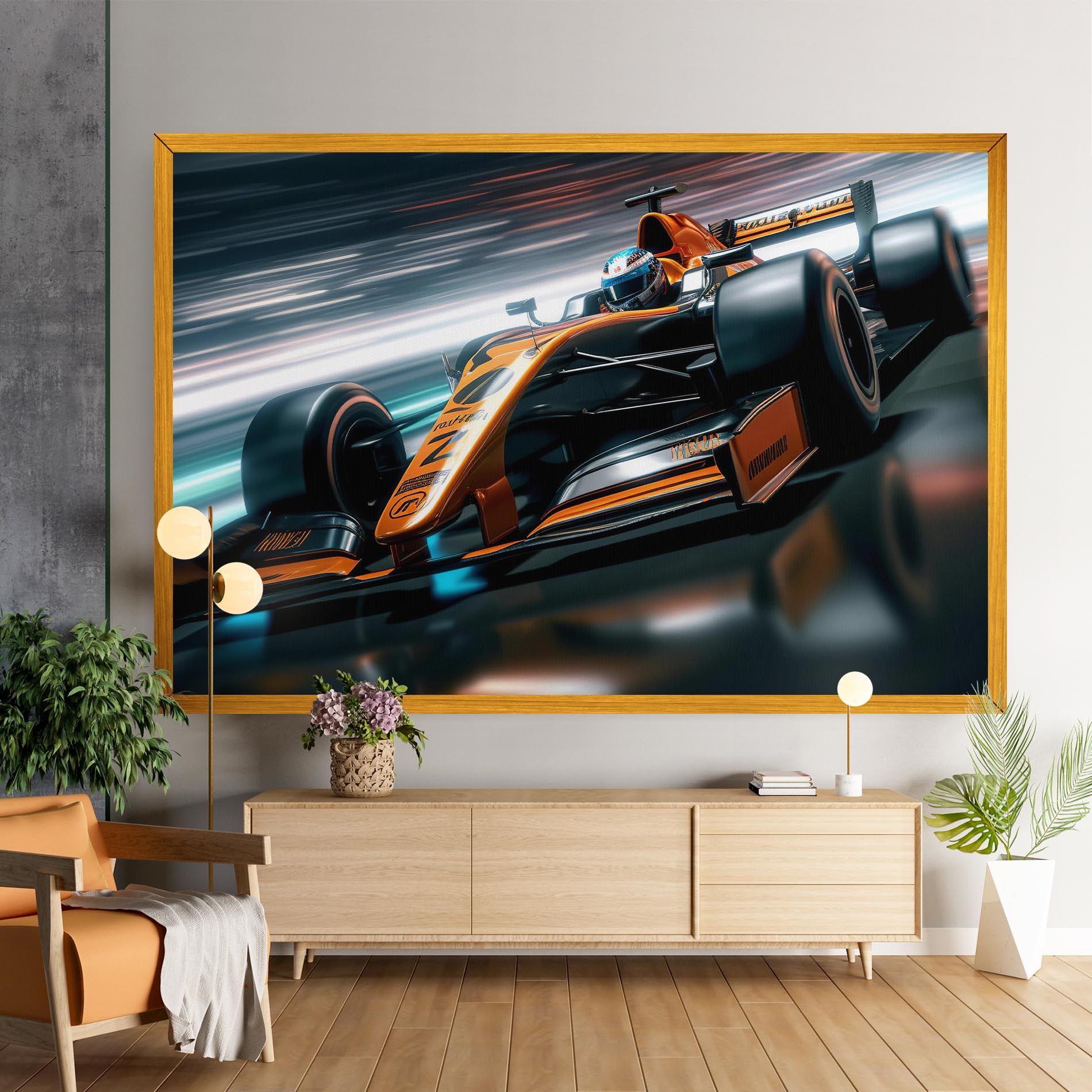 Orange F1 Car mockup 9