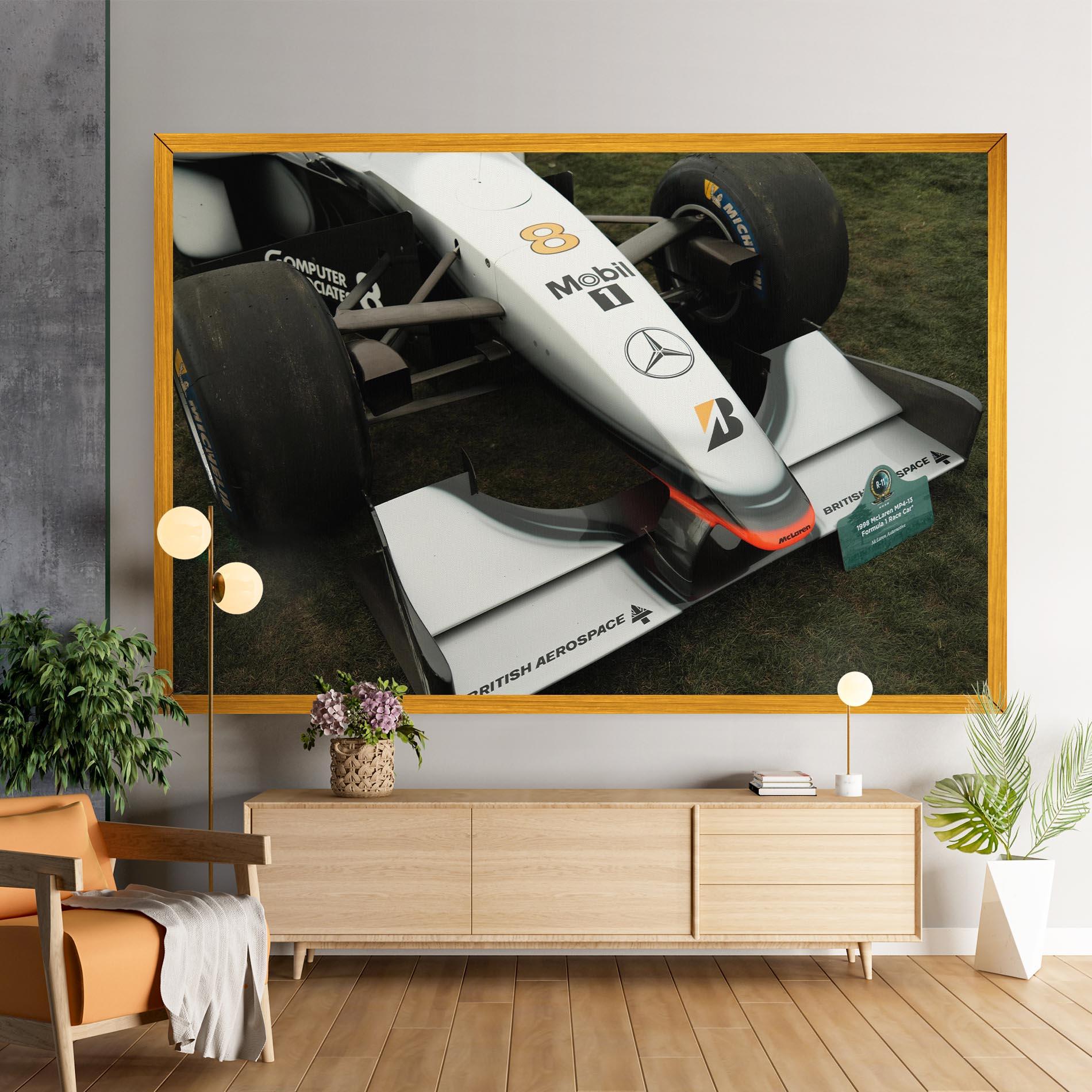Tablou Canvas White F1 Car mockup 9