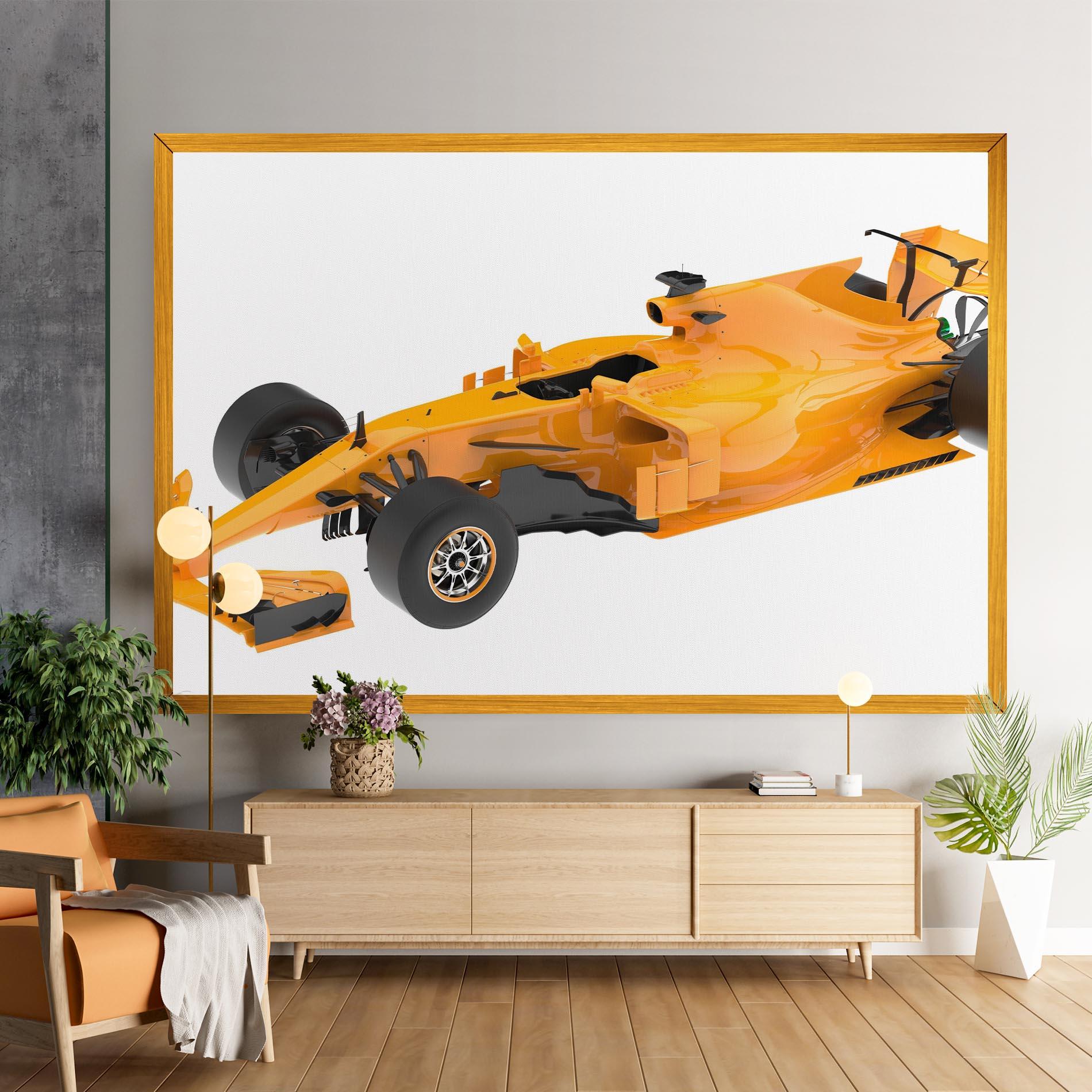 Tablou Canvas Yellow F1 Toy mockup 9