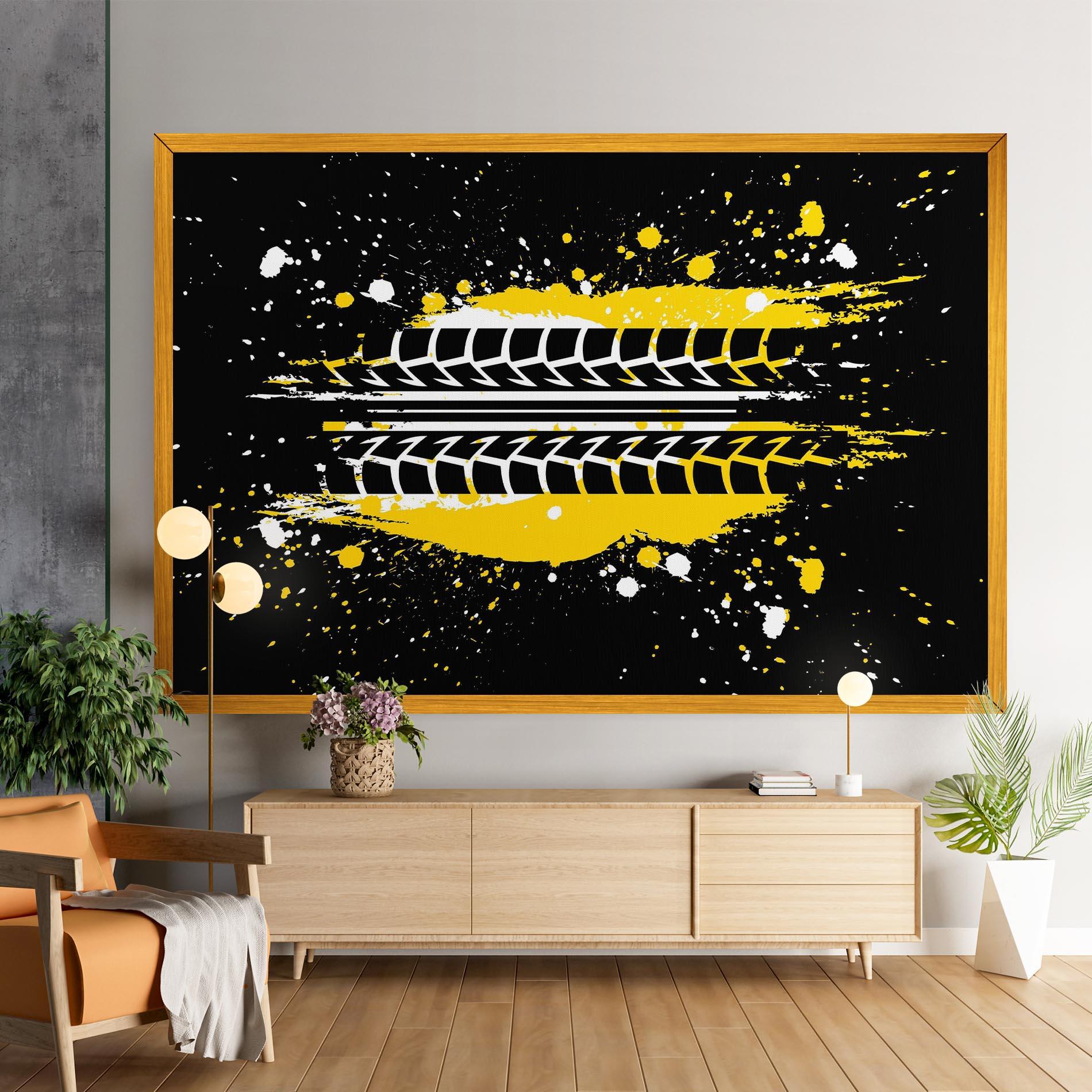 Tablou Canvas Yellow Traces mockup 9