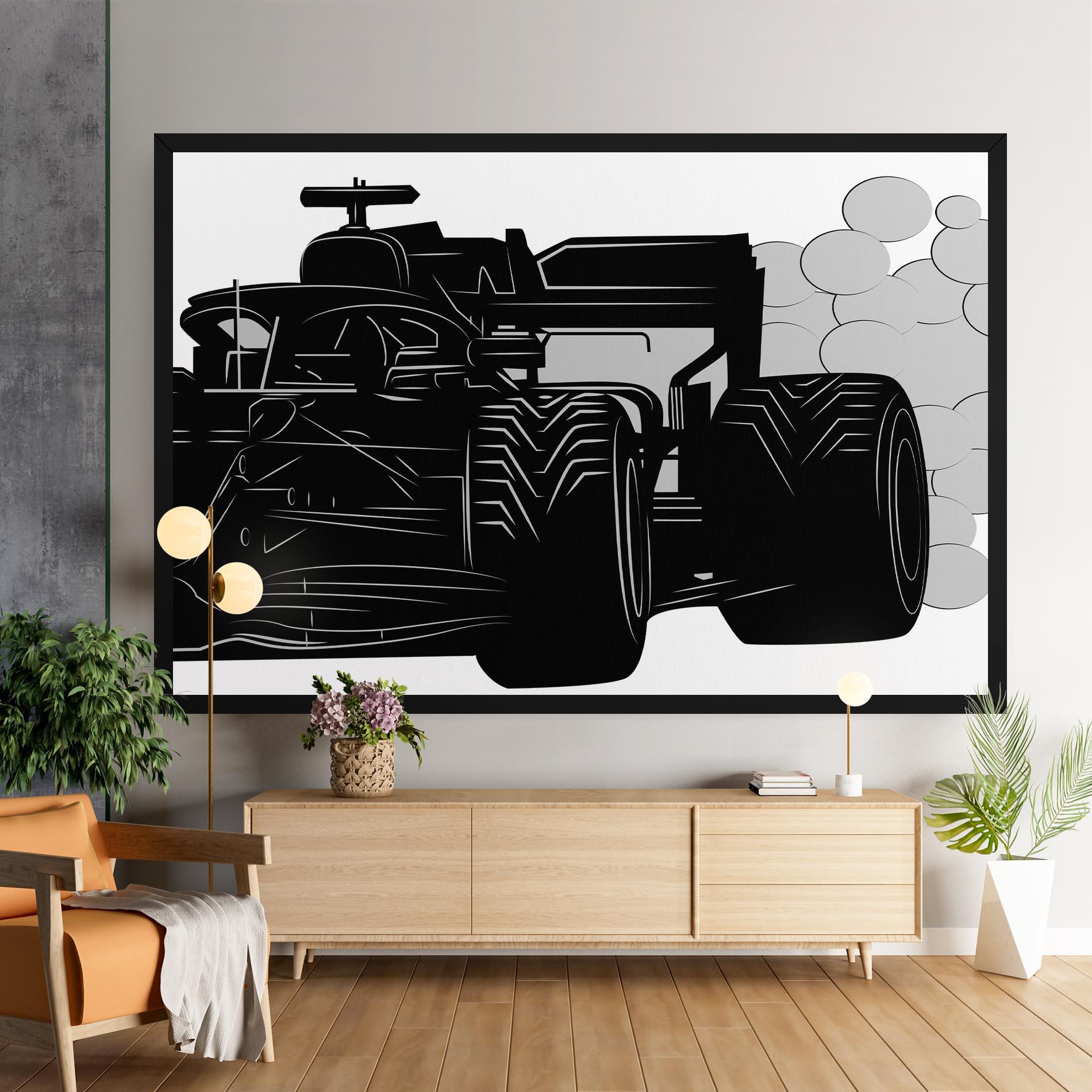 Tablou Canvas Car F1 Smoke mockup 9
