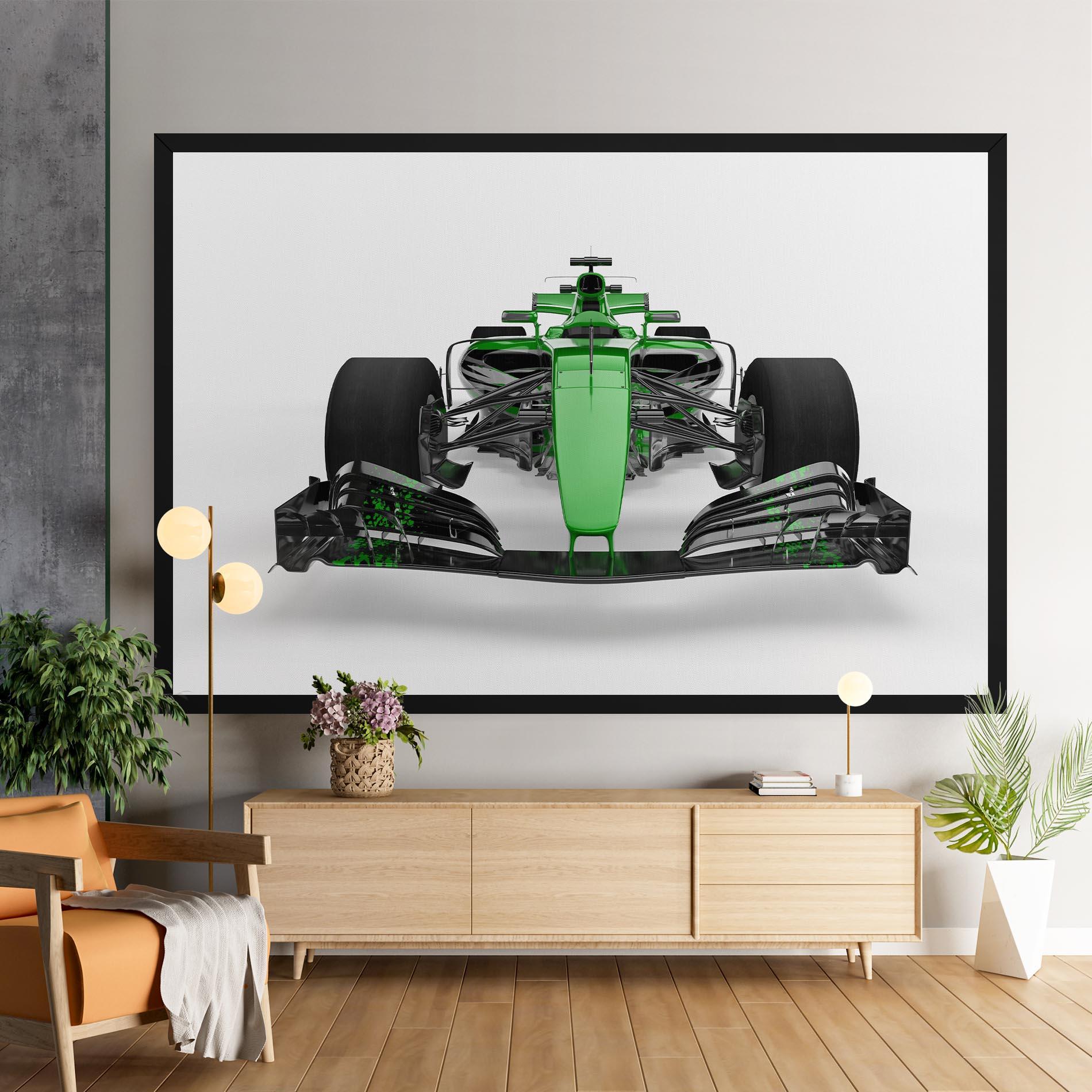 Tablou Canvas Green F1 Car mockup 9