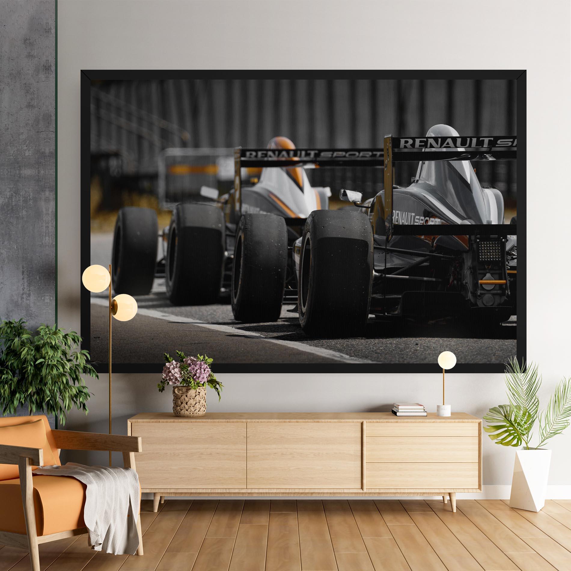Tablou Canvas Grey F1 Cars mockup 9