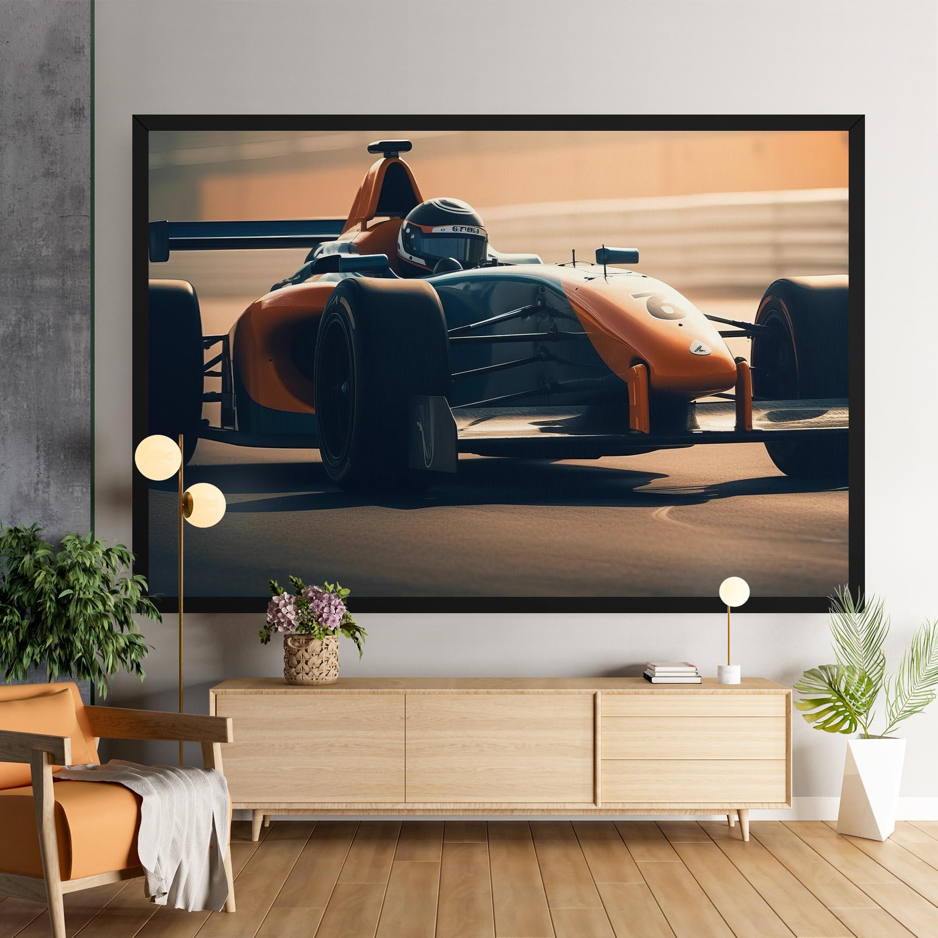 Tablou Canvas Orange Black F1 mockup 9