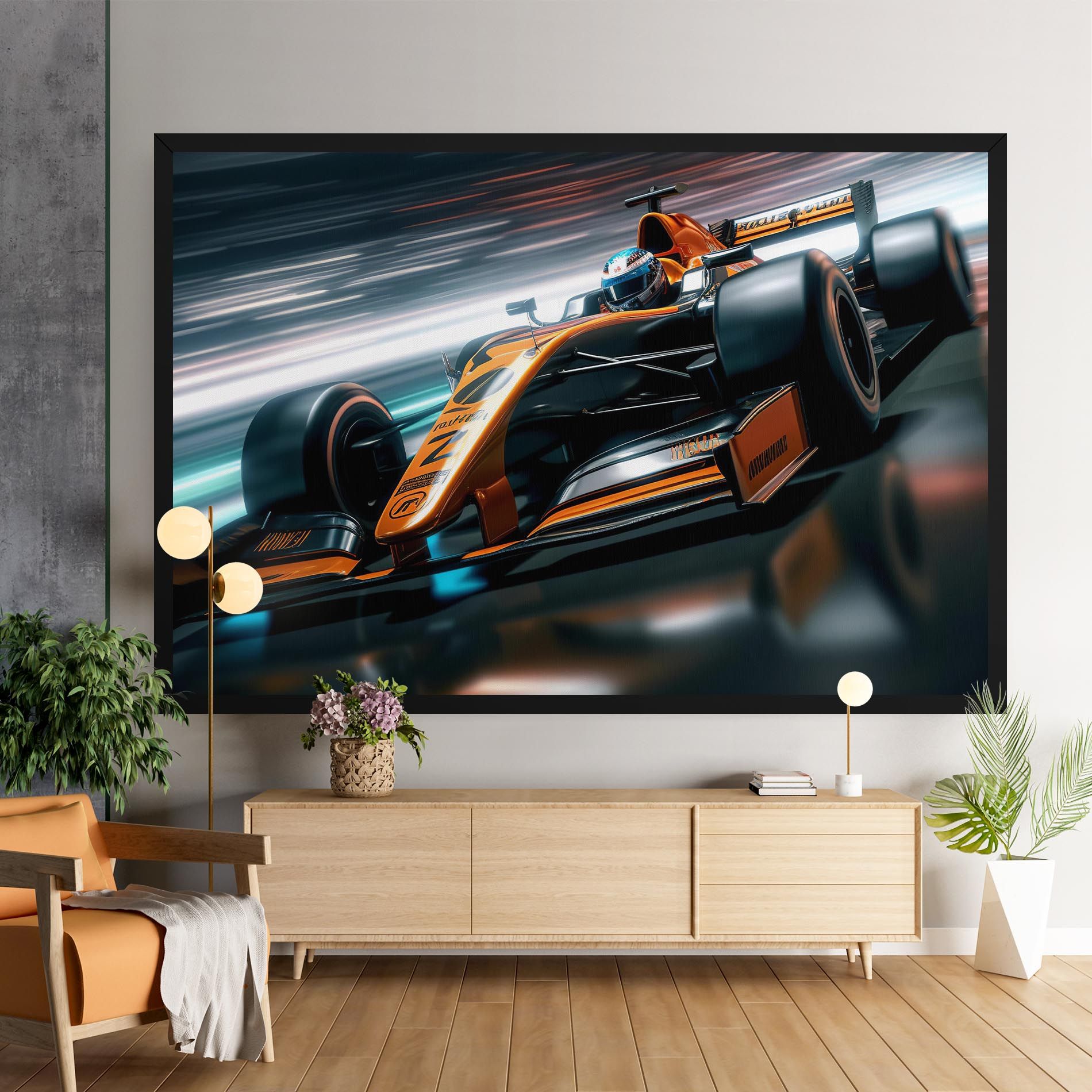 Orange F1 Car mockup 9