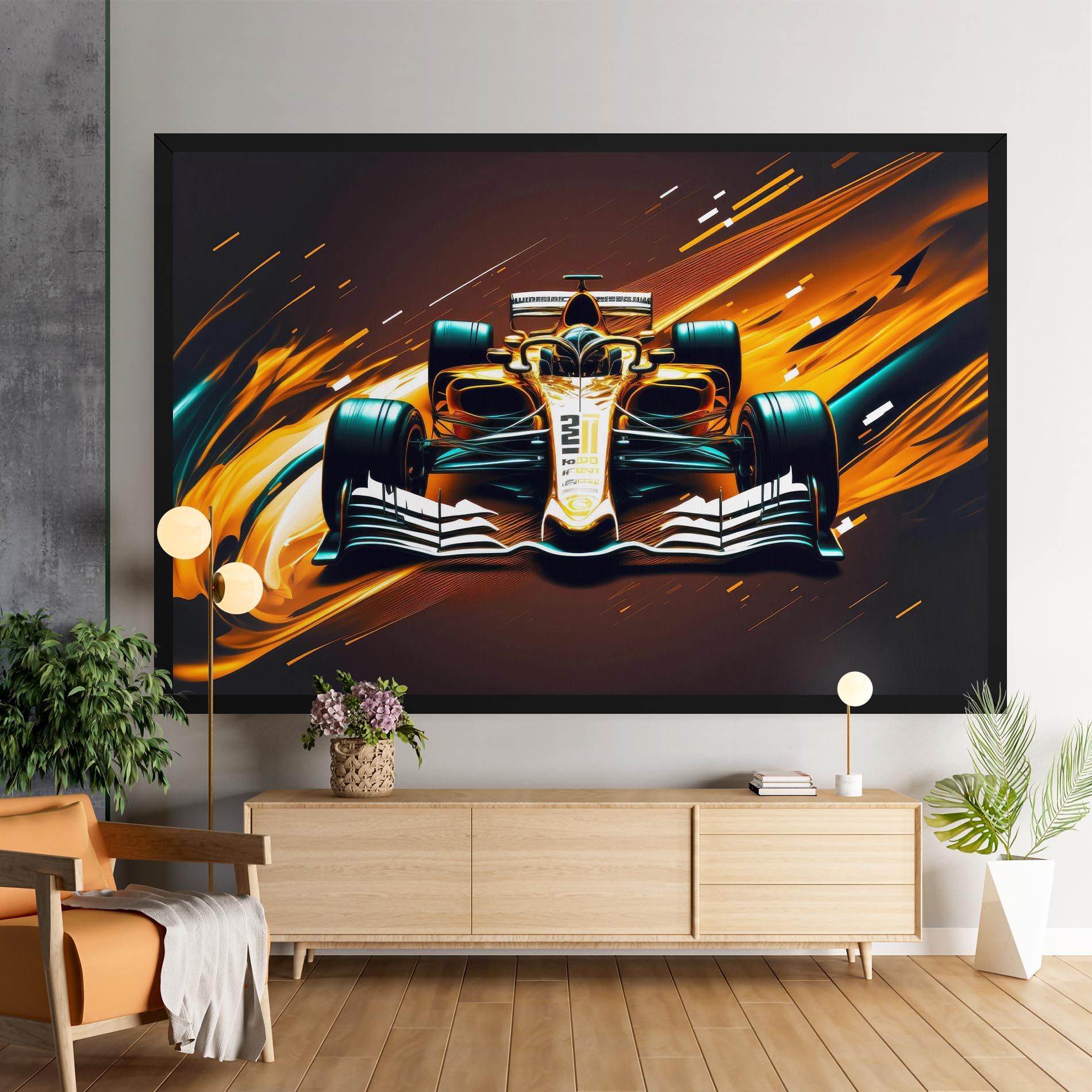 Orange Racing Car mockup 9