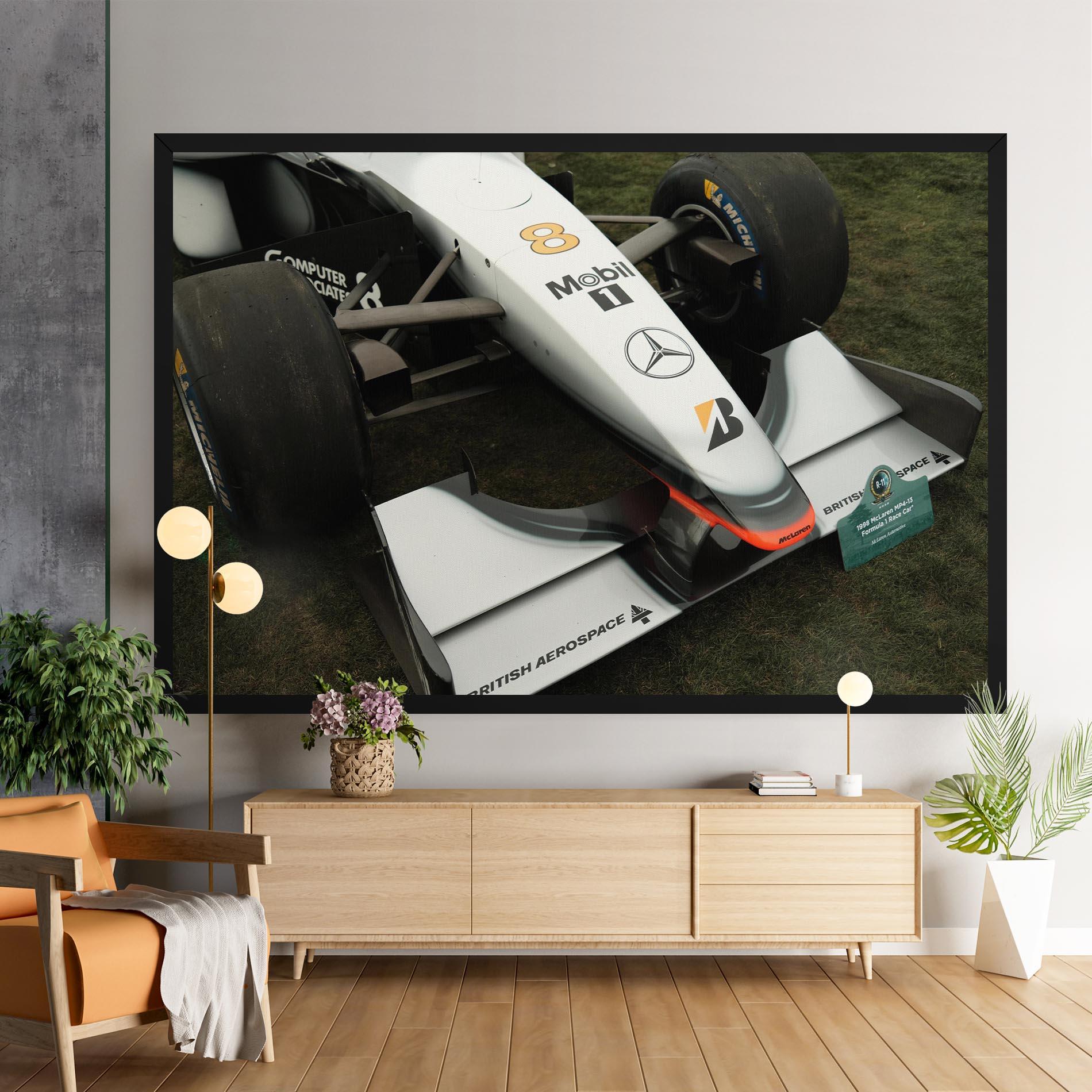 Tablou Canvas White F1 Car mockup 9