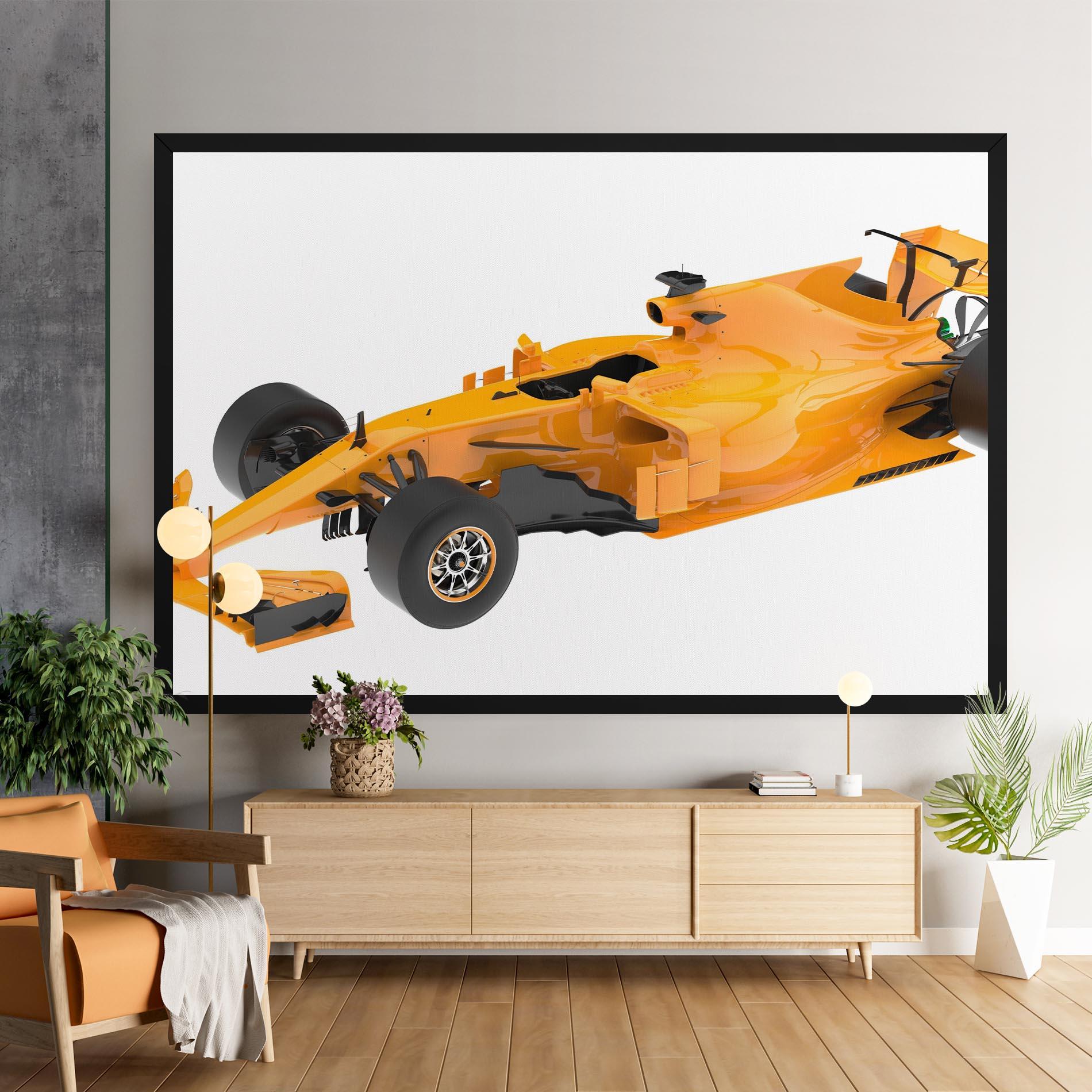 Tablou Canvas Yellow F1 Toy mockup 9