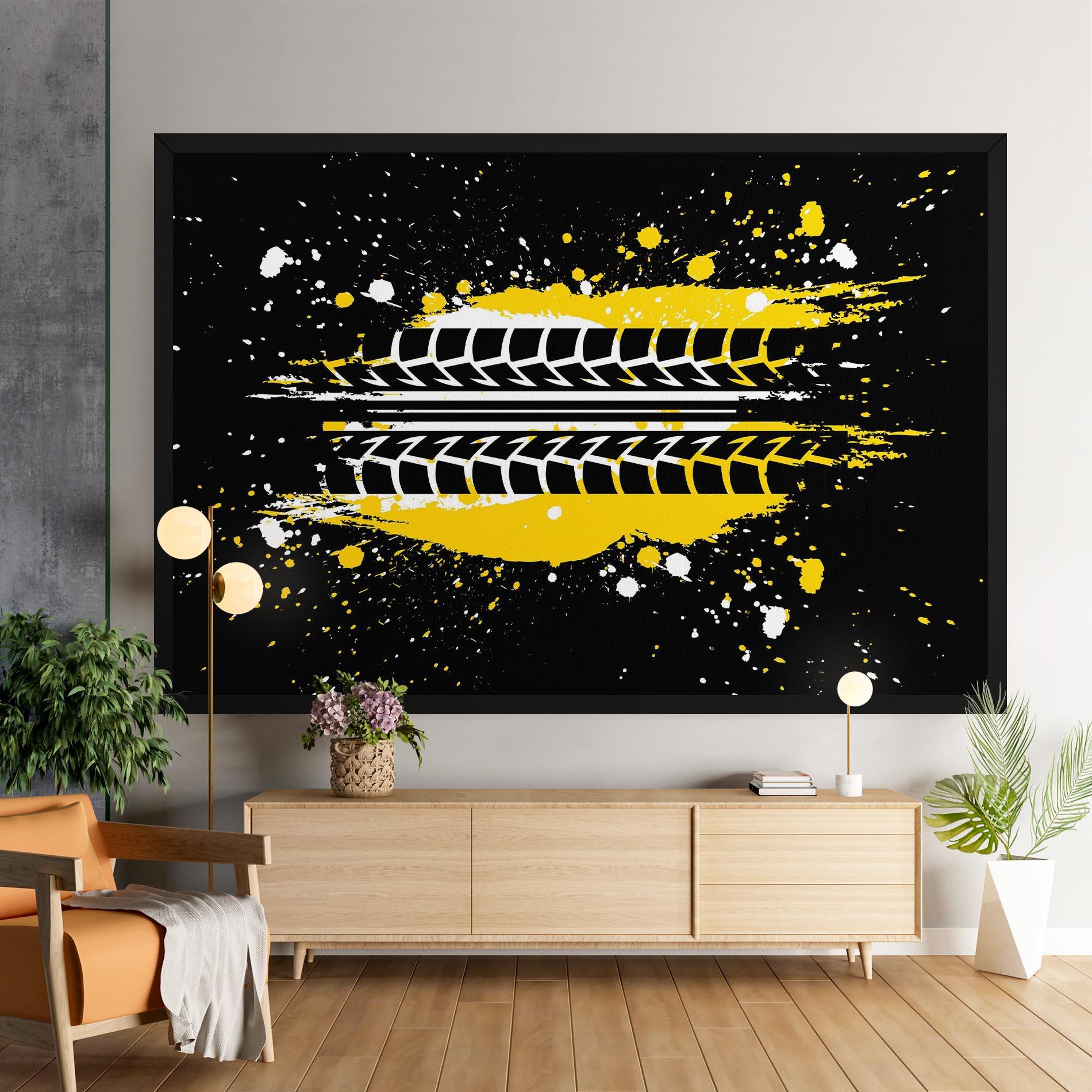 Tablou Canvas Yellow Traces mockup 9