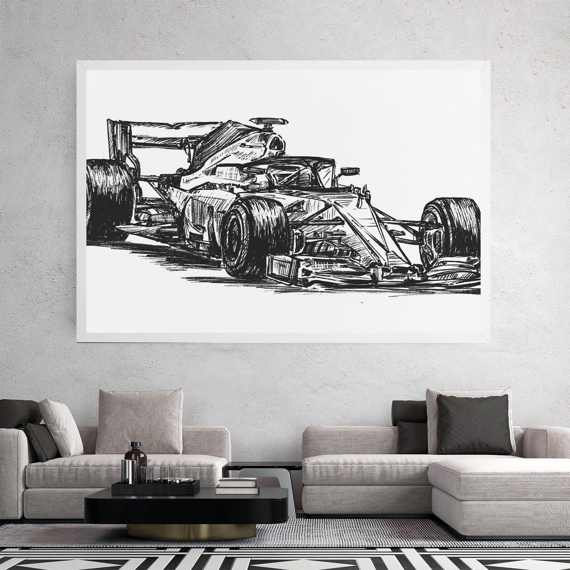 Tablou Canvas Black Line F1 mockup 2