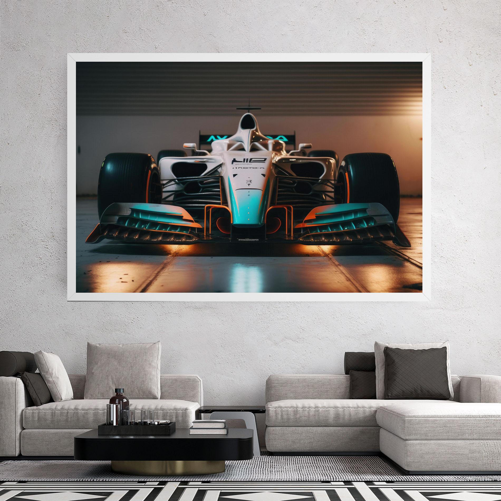 Tablou Canvas Blue White F1 mockup 2