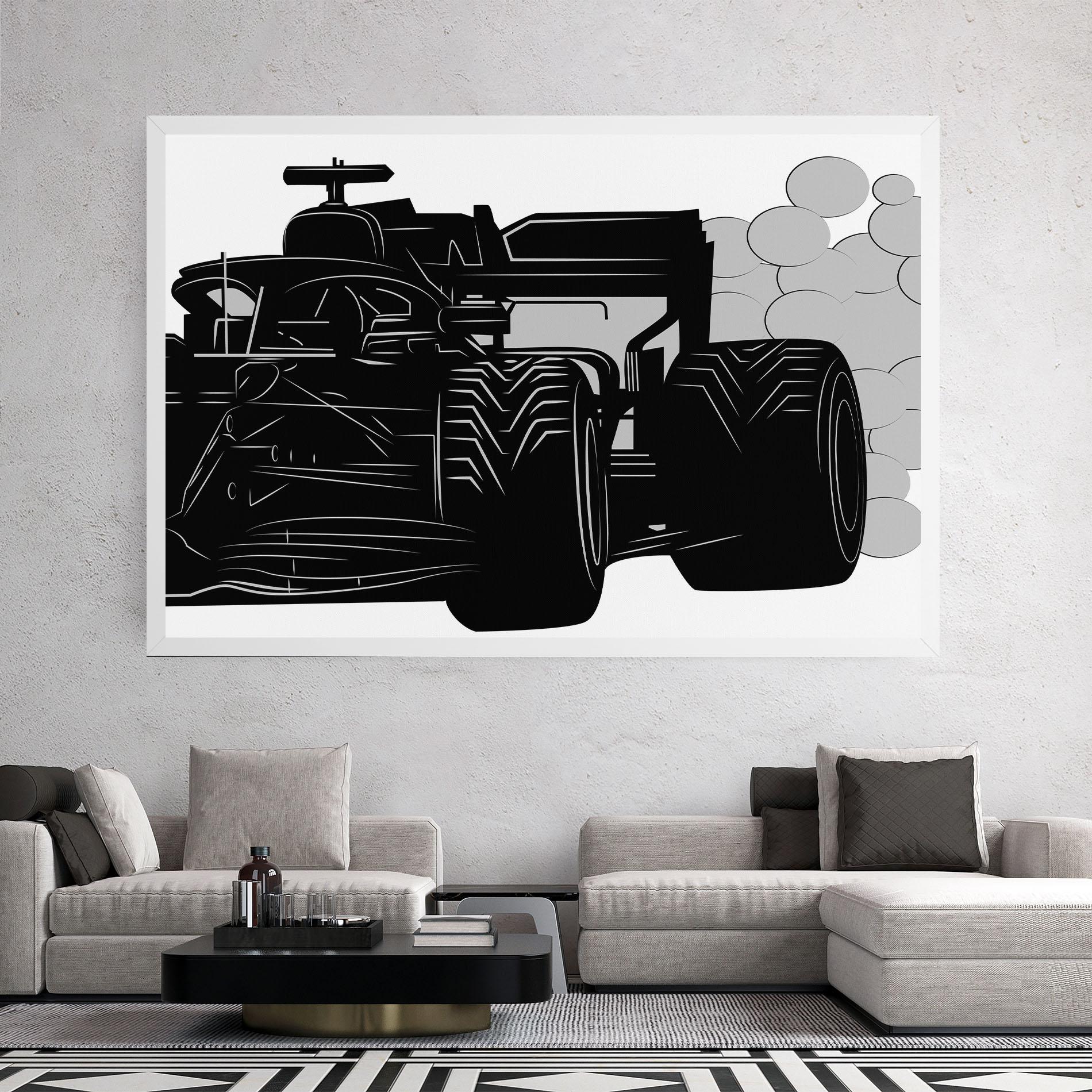 Tablou Canvas Car F1 Smoke mockup 2