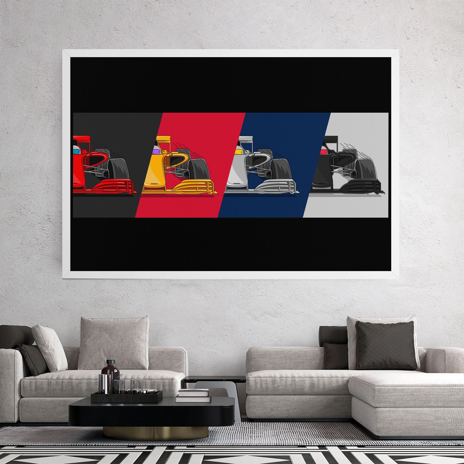 Tablou Canvas F1 Cars mockup 2
