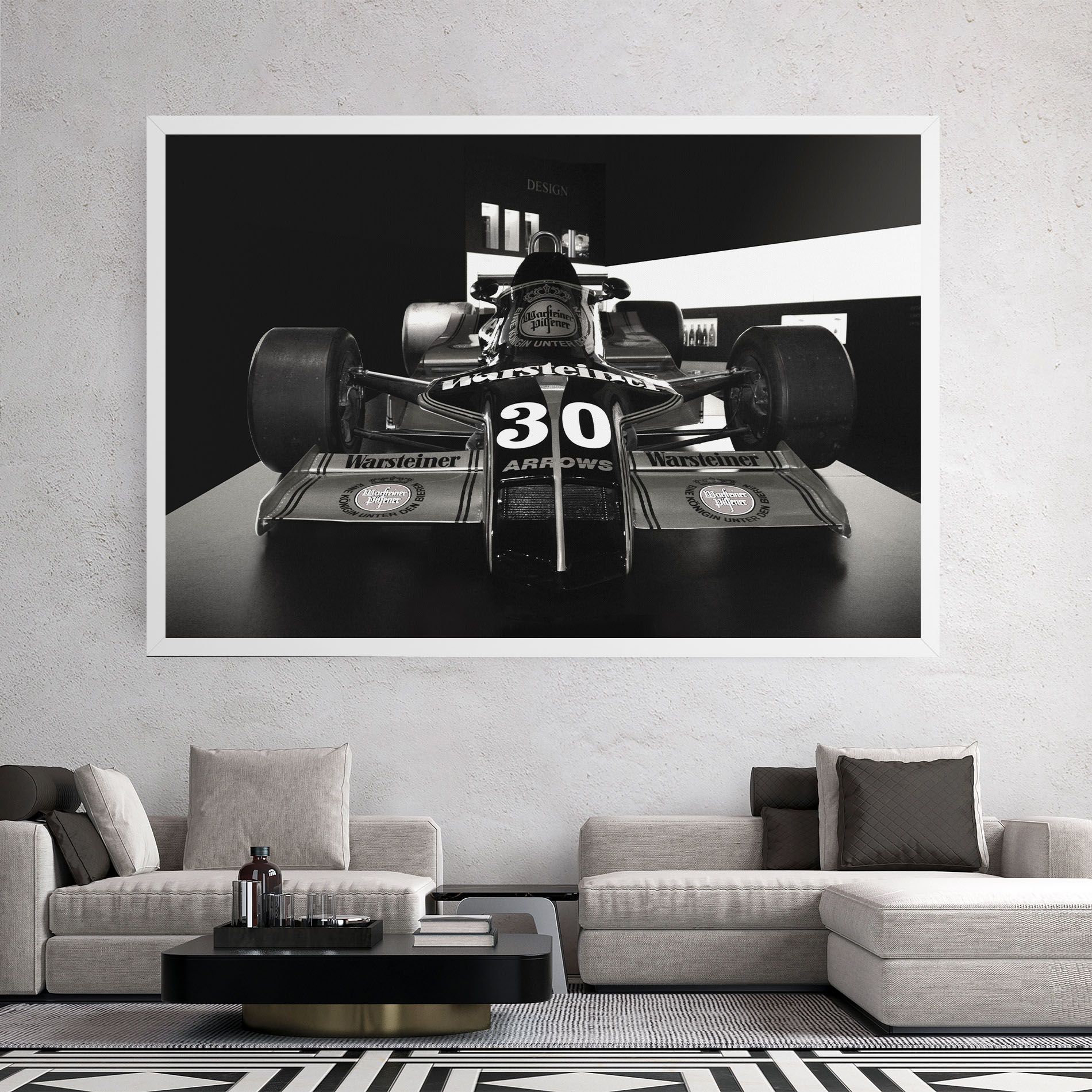 Formula 1 Car Grey mockup 2