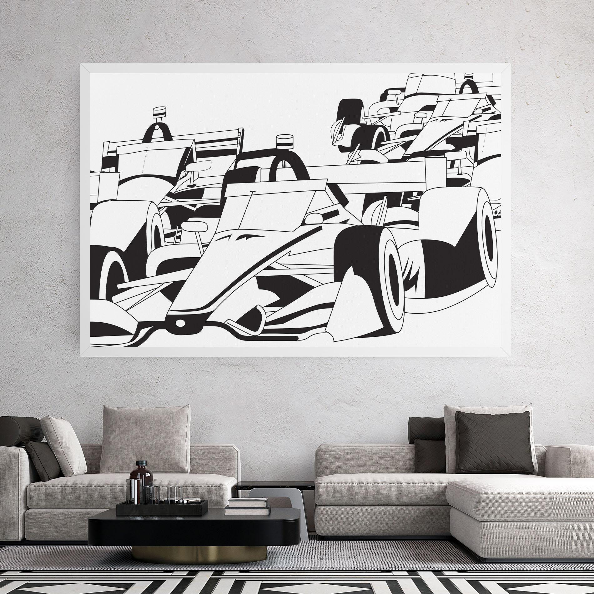 Tablou Canvas Grand Prix Cars mockup 2