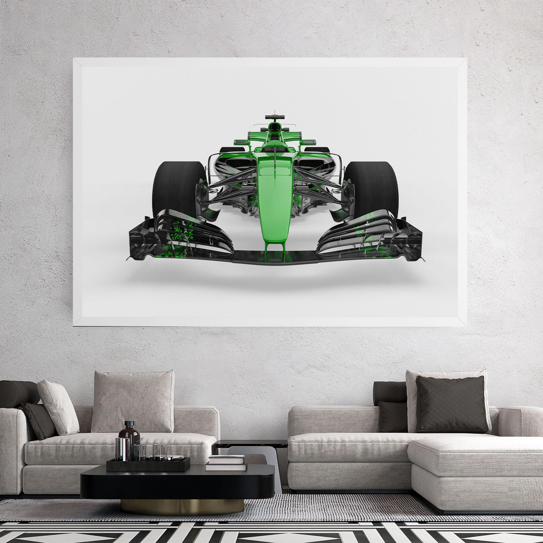 Tablou Canvas Green F1 Car mockup 2