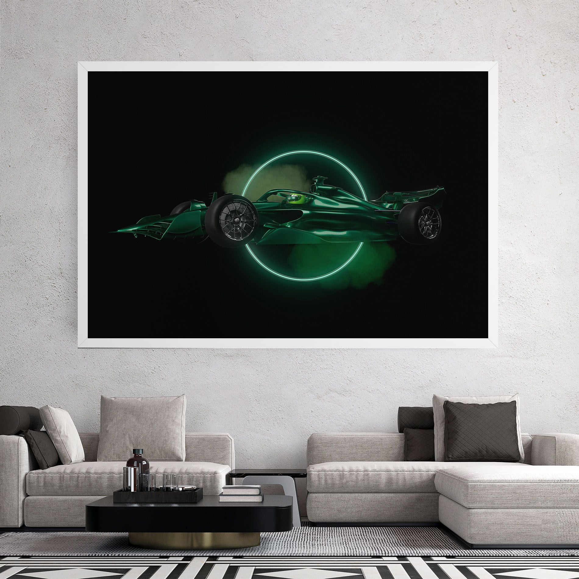 Green Racing Car mockup 2