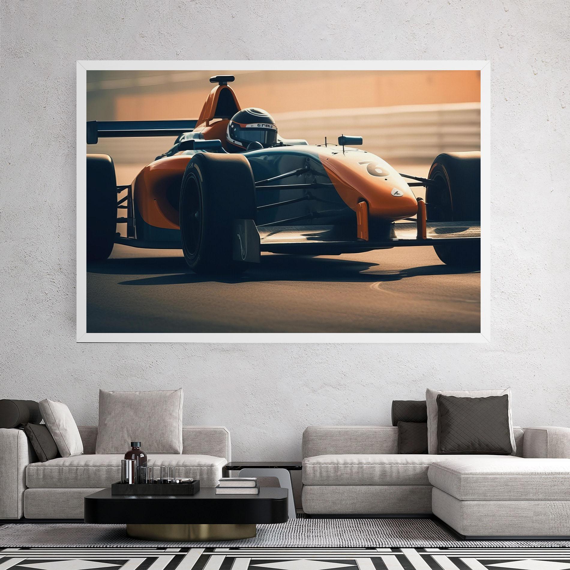 Tablou Canvas Orange Black F1 mockup 2
