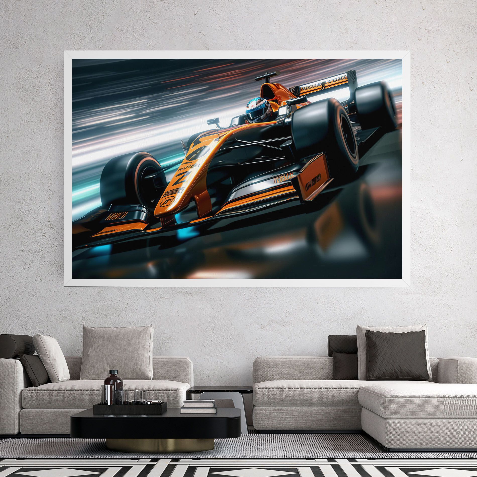Orange F1 Car mockup 2