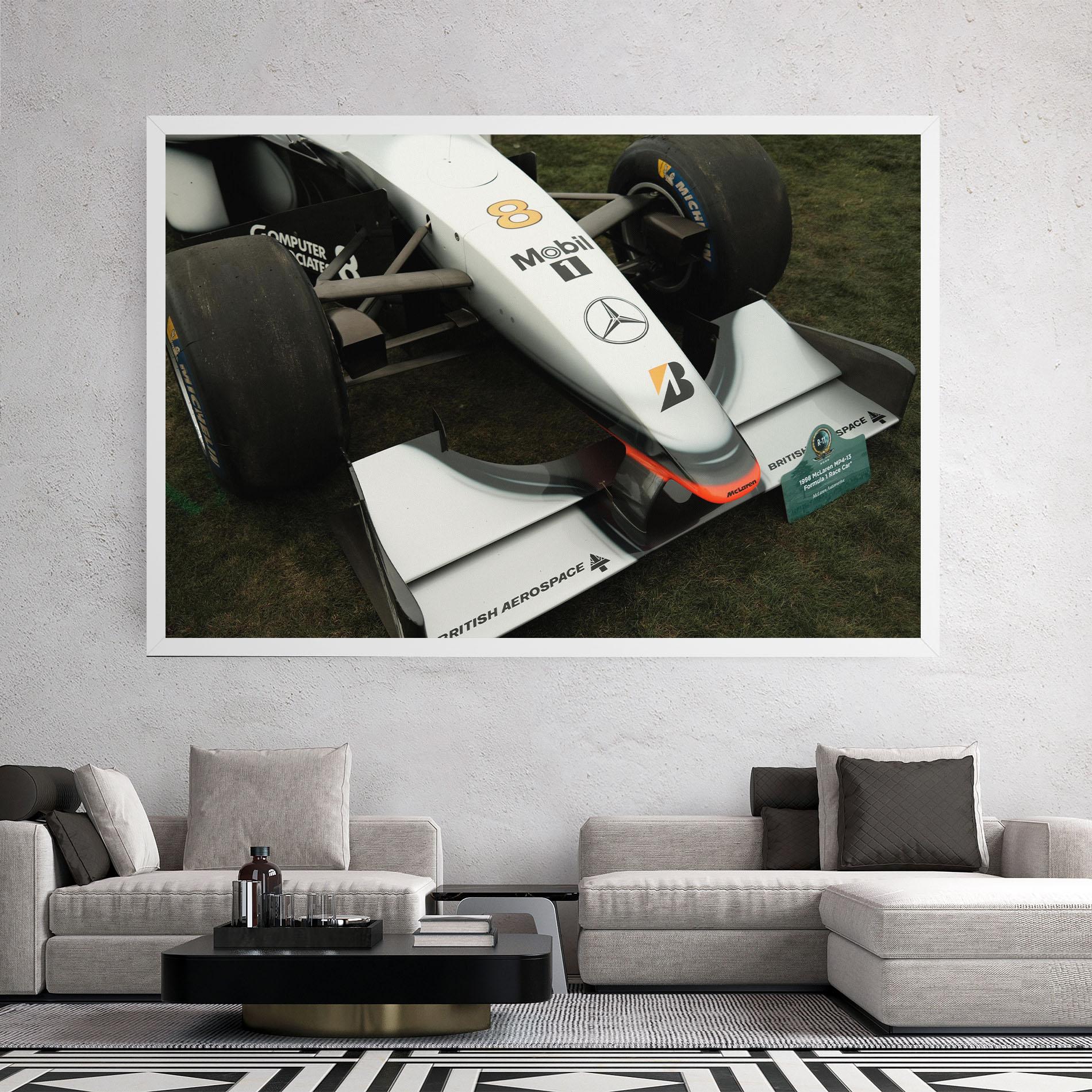 Tablou Canvas White F1 Car mockup 2