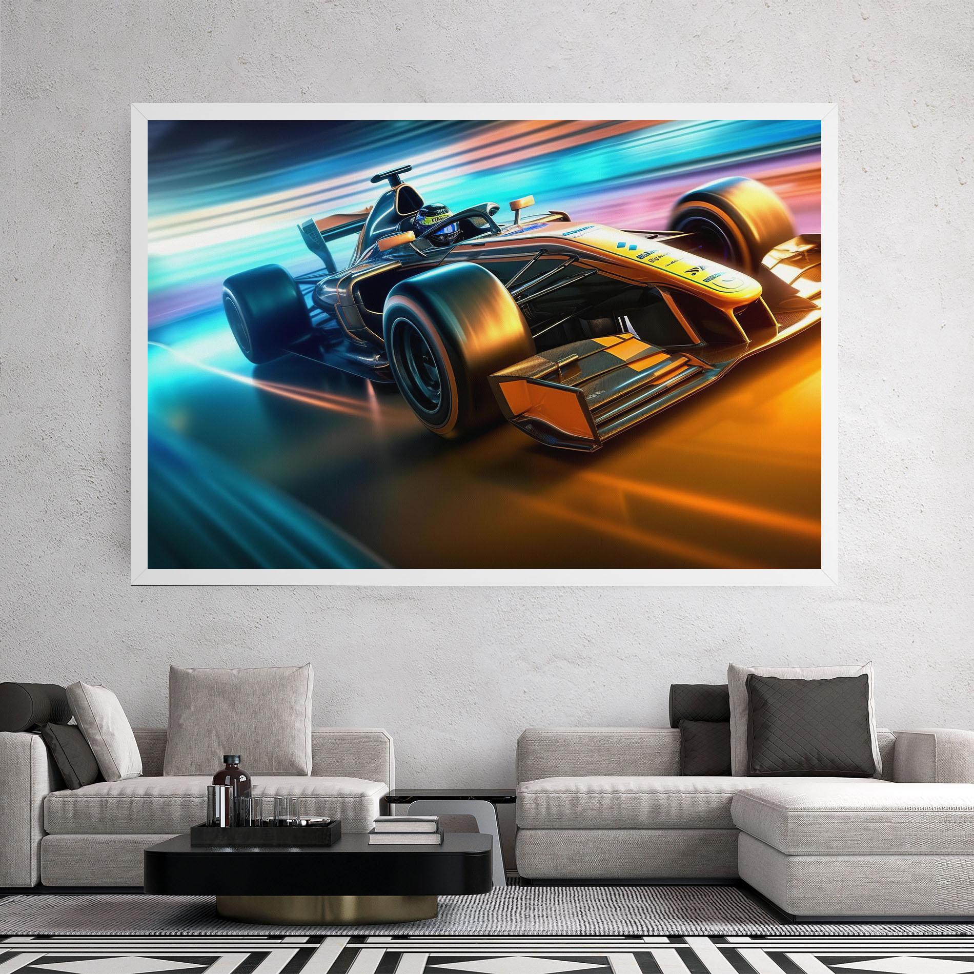 Tablou Canvas Yellow Blue F1 mockup 2
