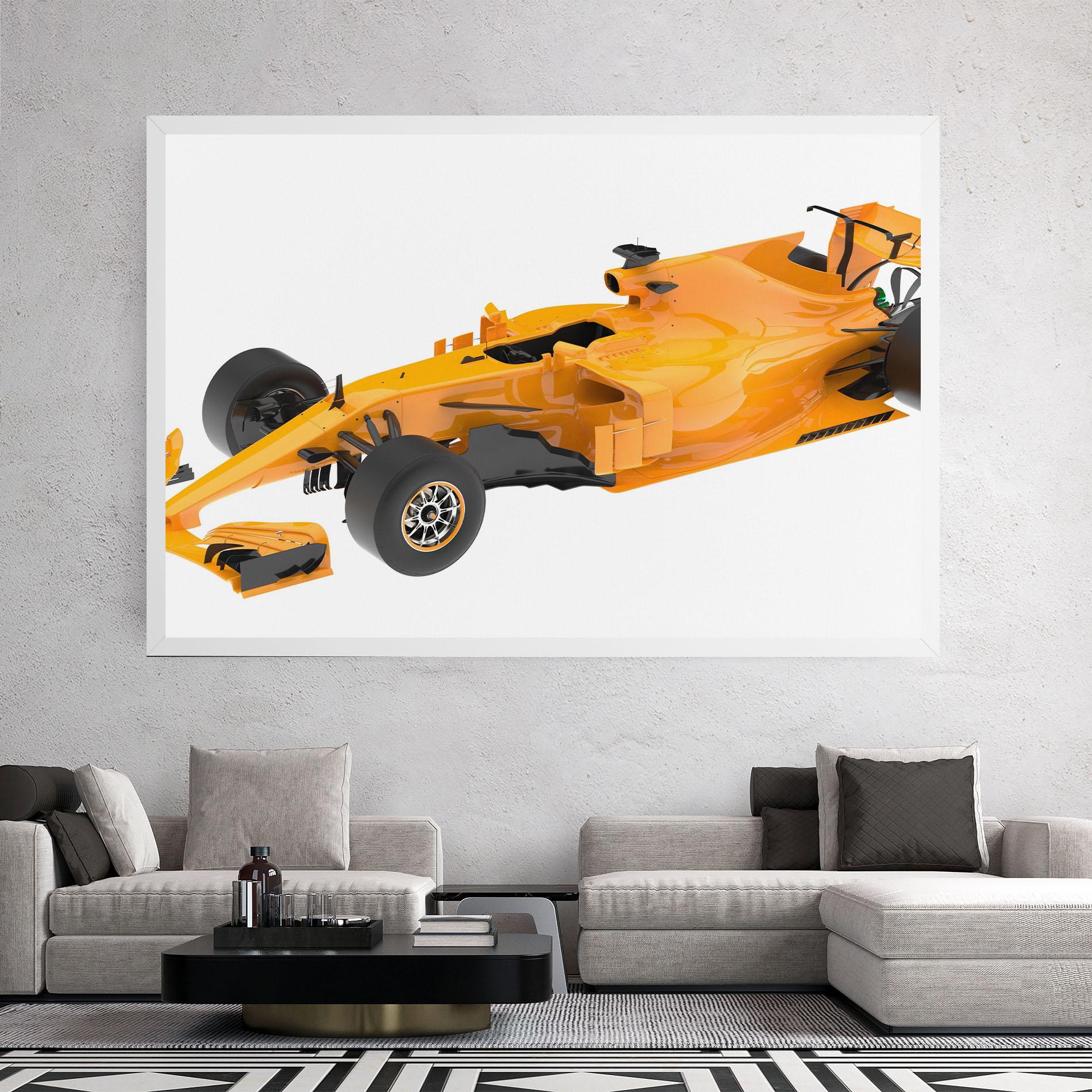 Tablou Canvas Yellow F1 Toy mockup 2