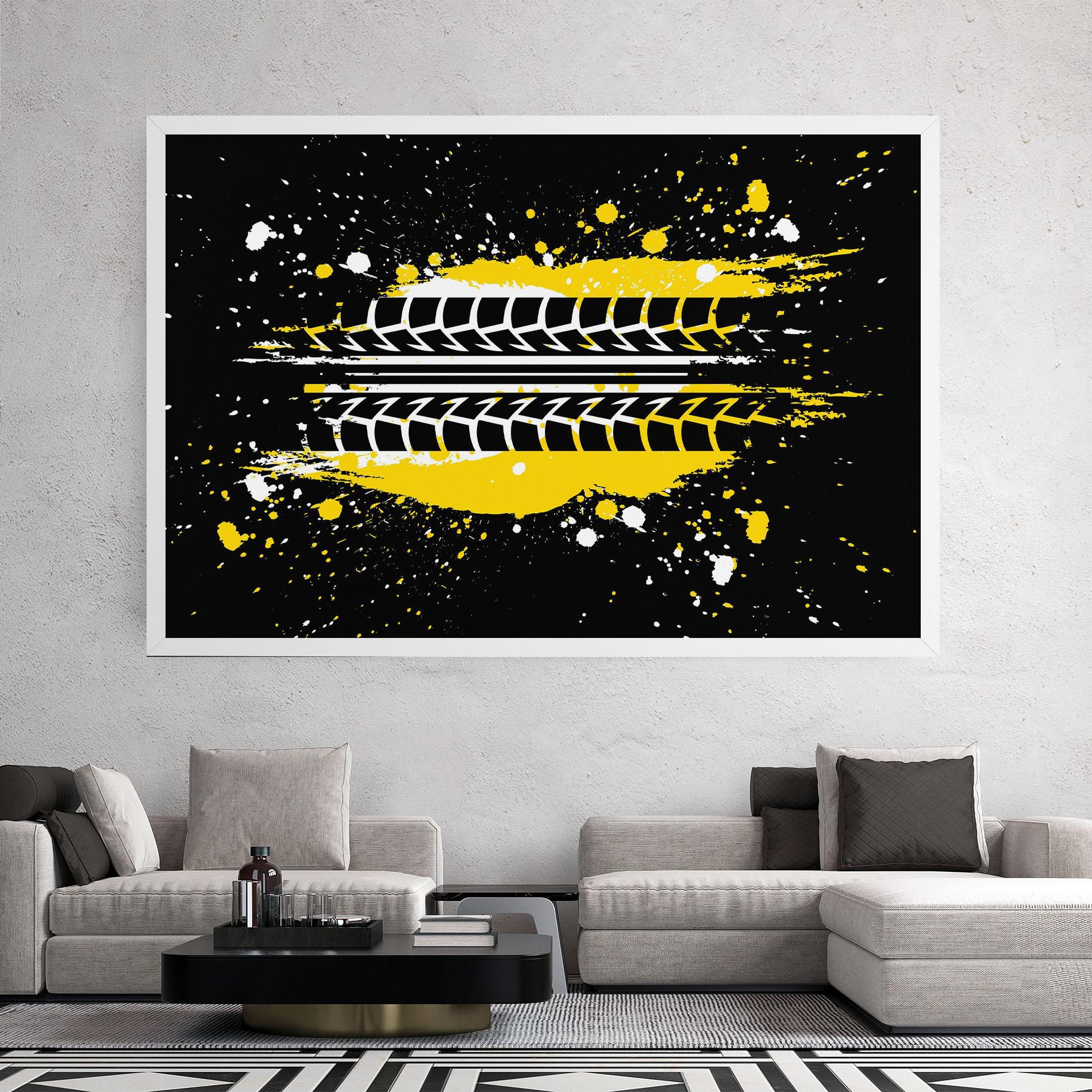 Tablou Canvas Yellow Traces mockup 2