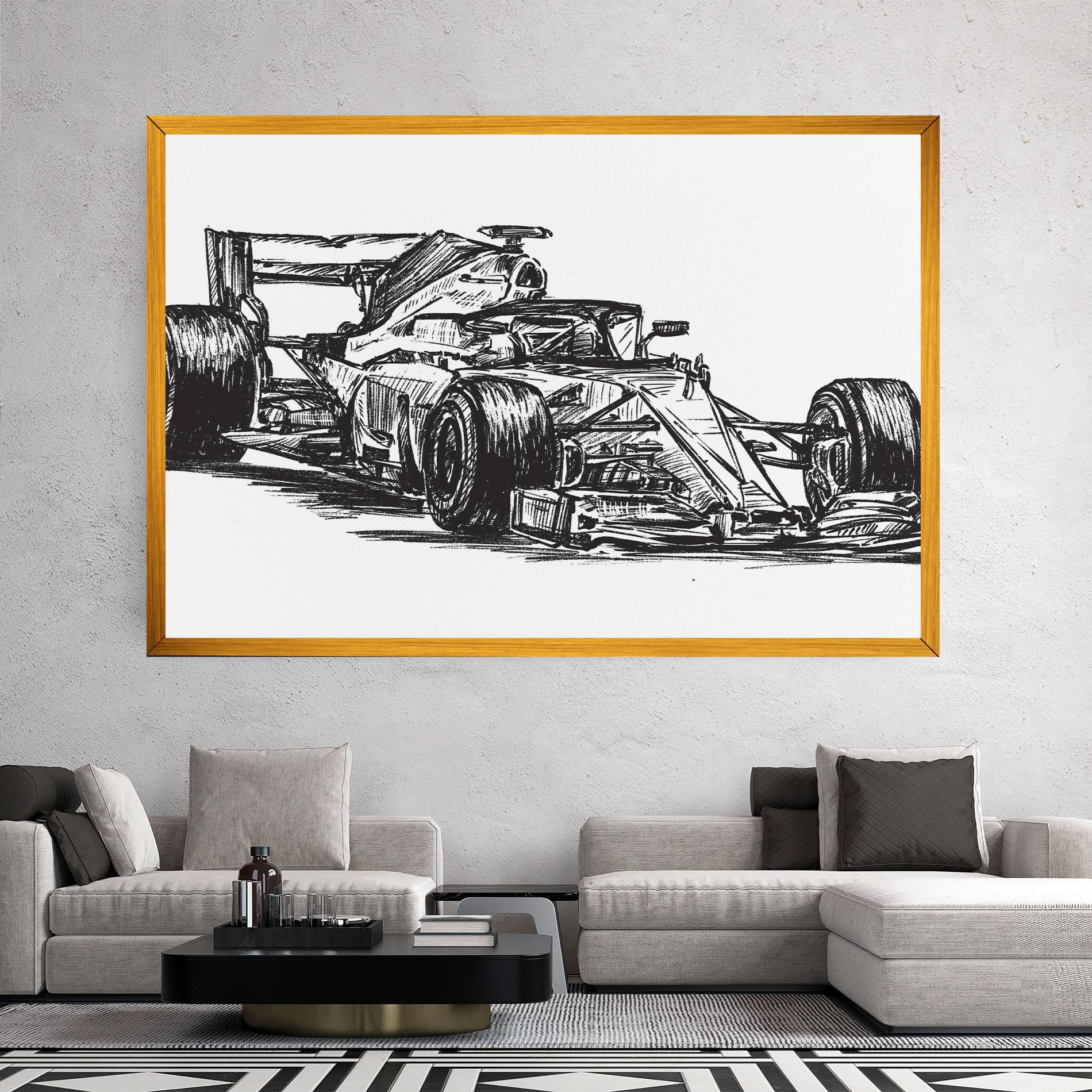 Tablou Canvas Black Line F1 mockup 2