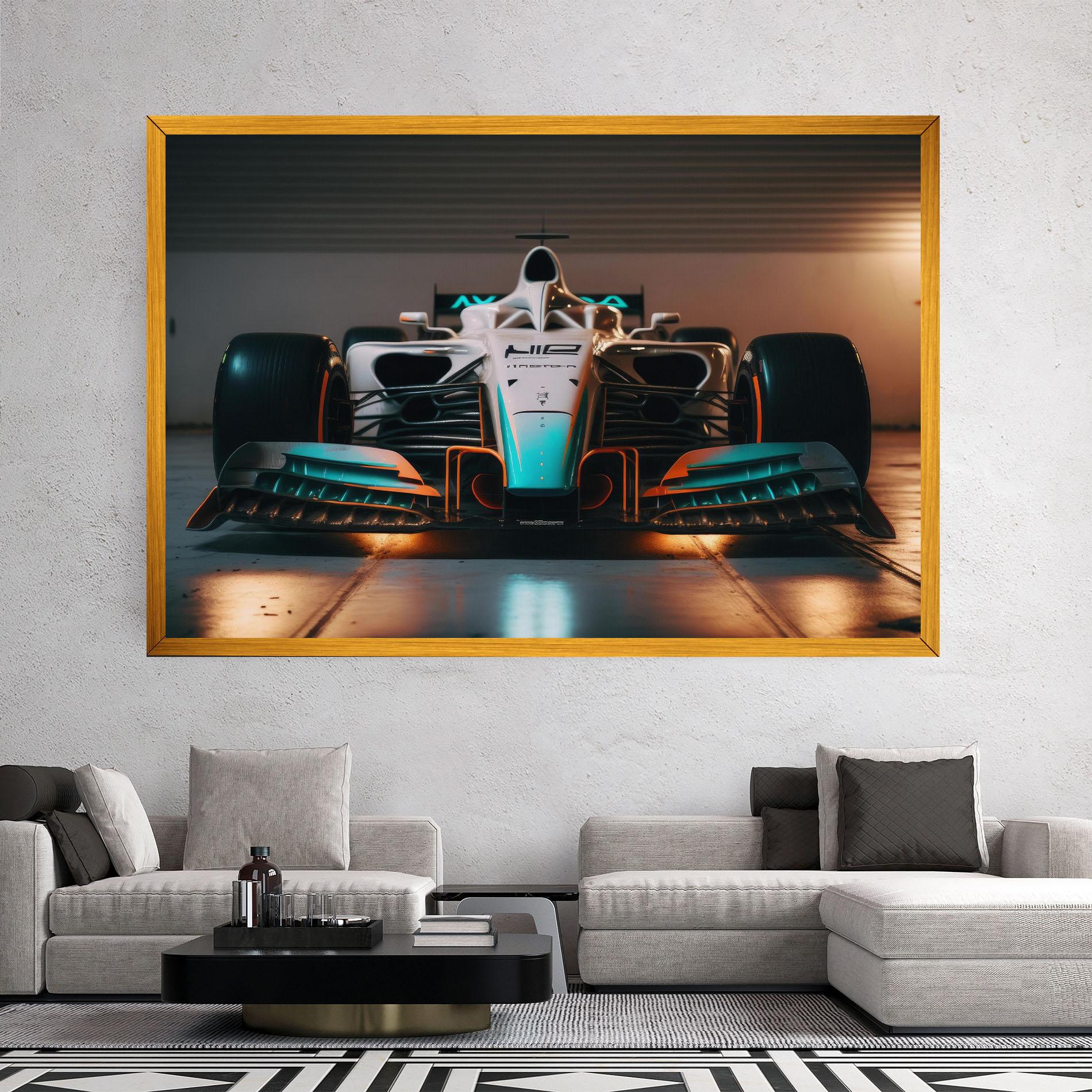 Tablou Canvas Blue White F1 mockup 2