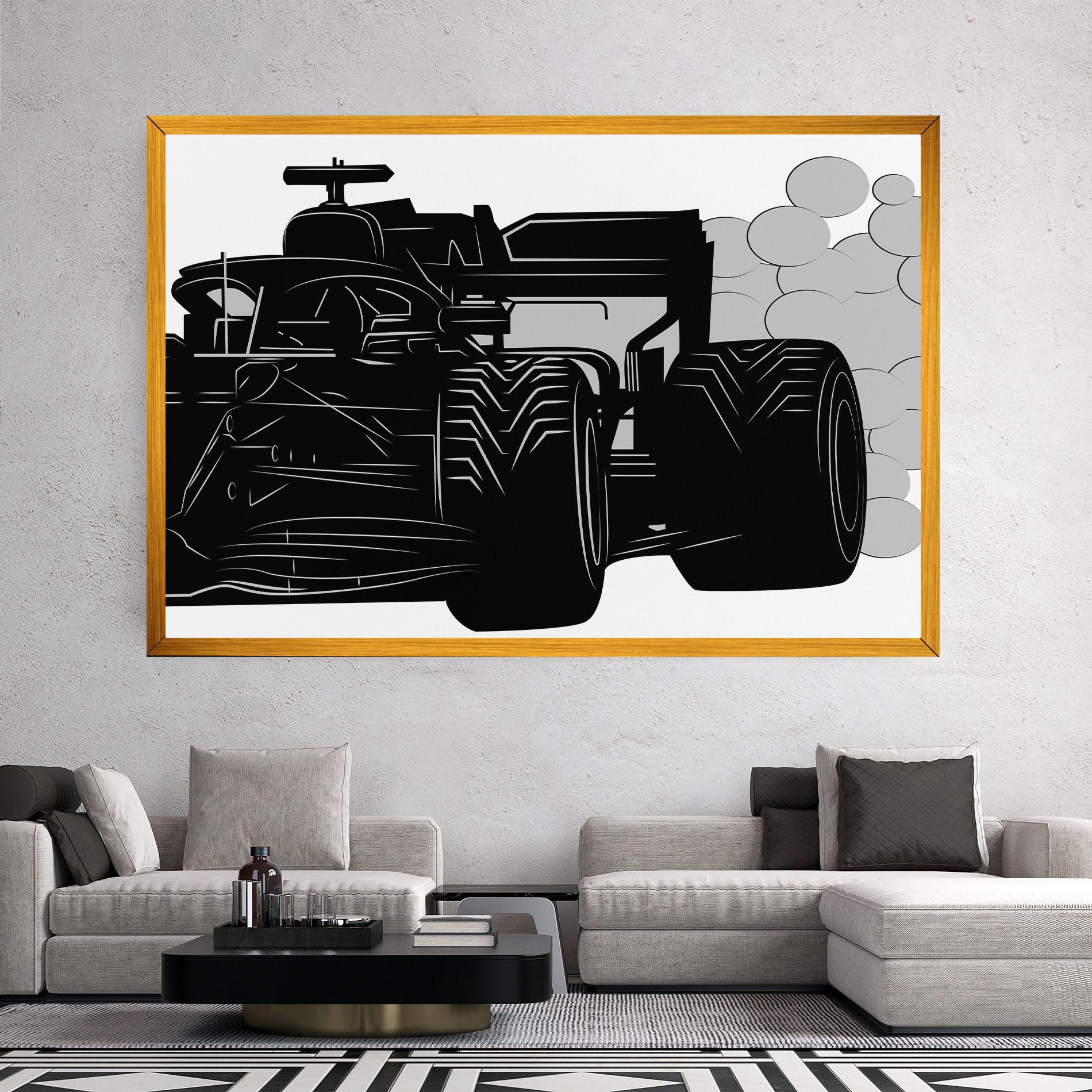 Tablou Canvas Car F1 Smoke mockup 2
