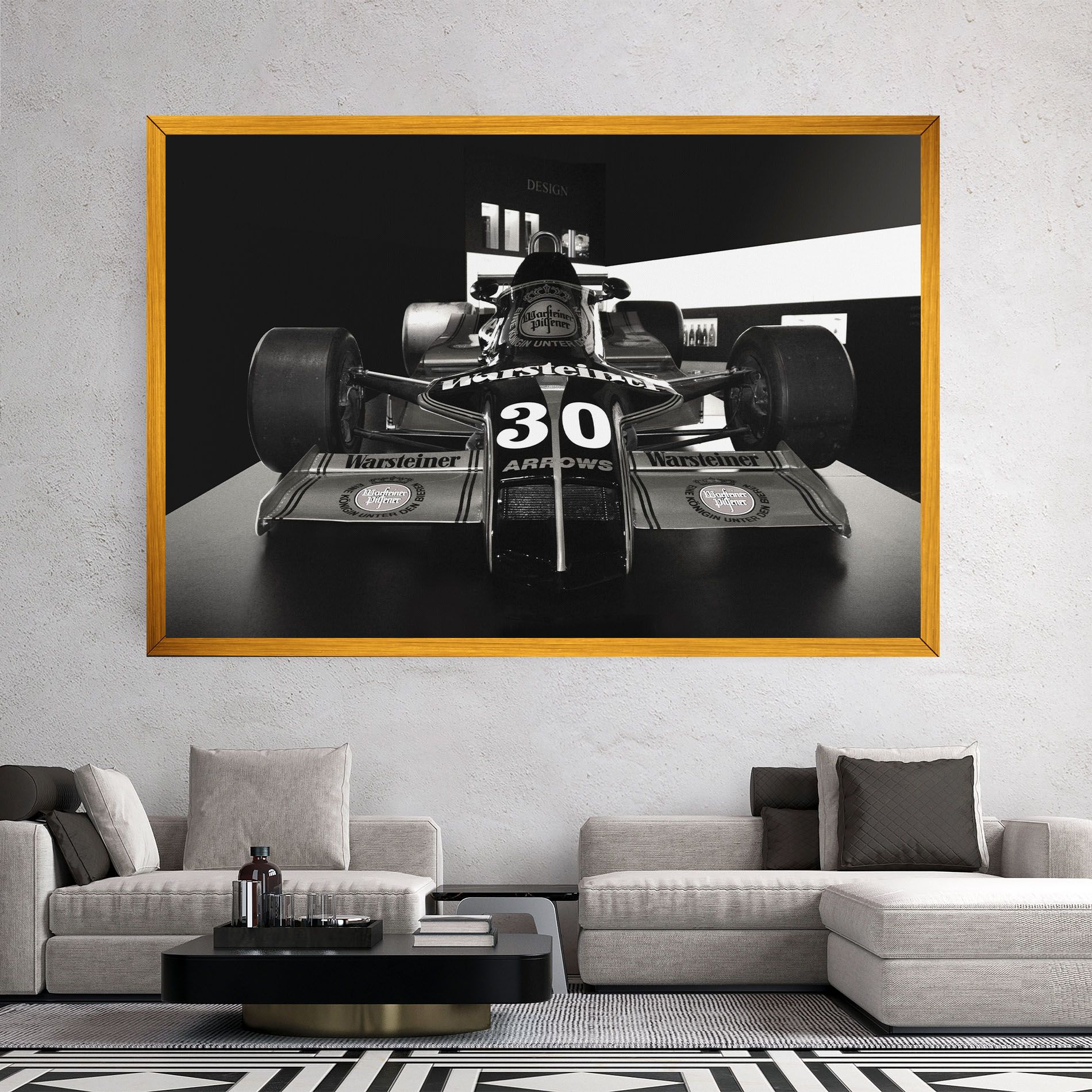 Formula 1 Car Grey mockup 2
