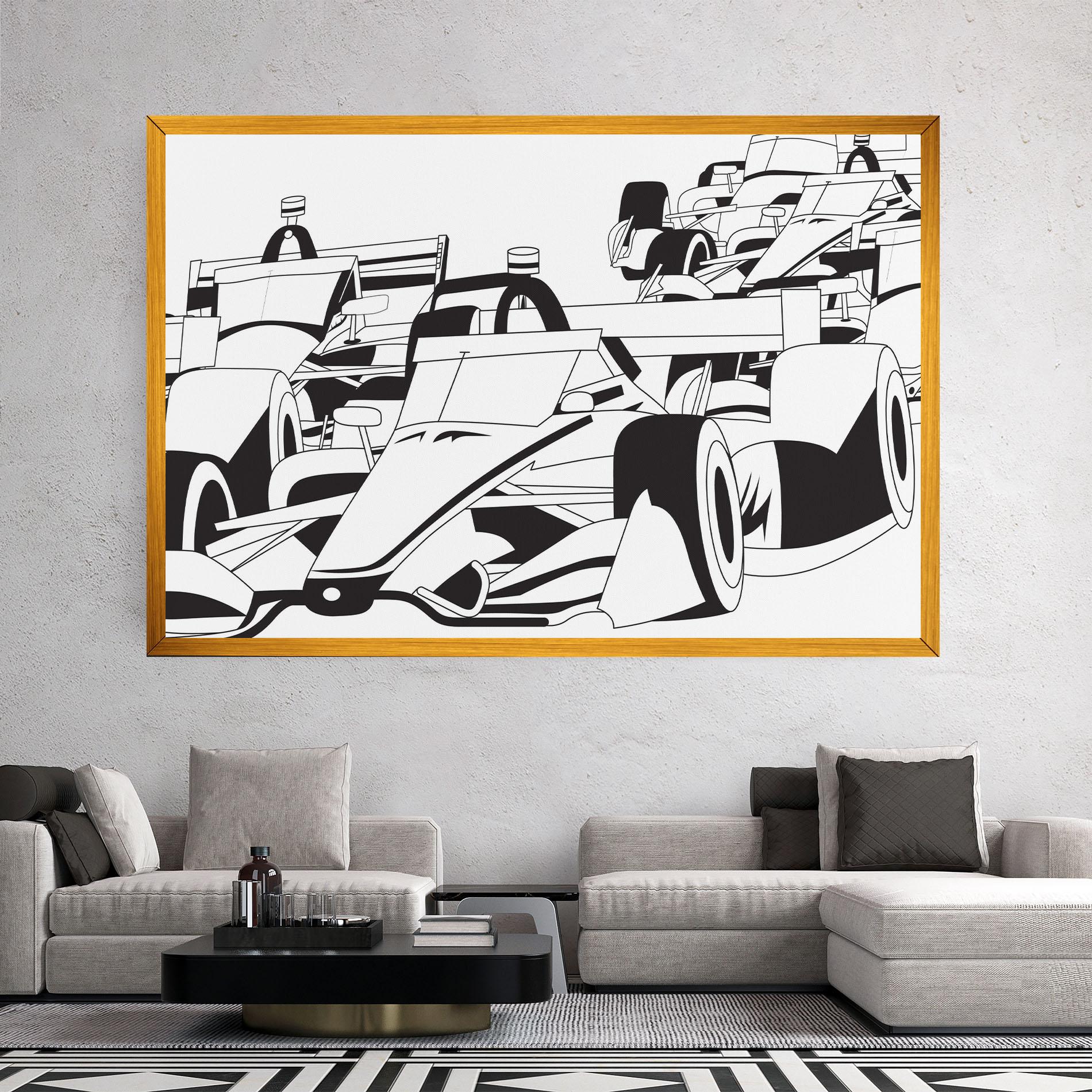 Tablou Canvas Grand Prix Cars mockup 2