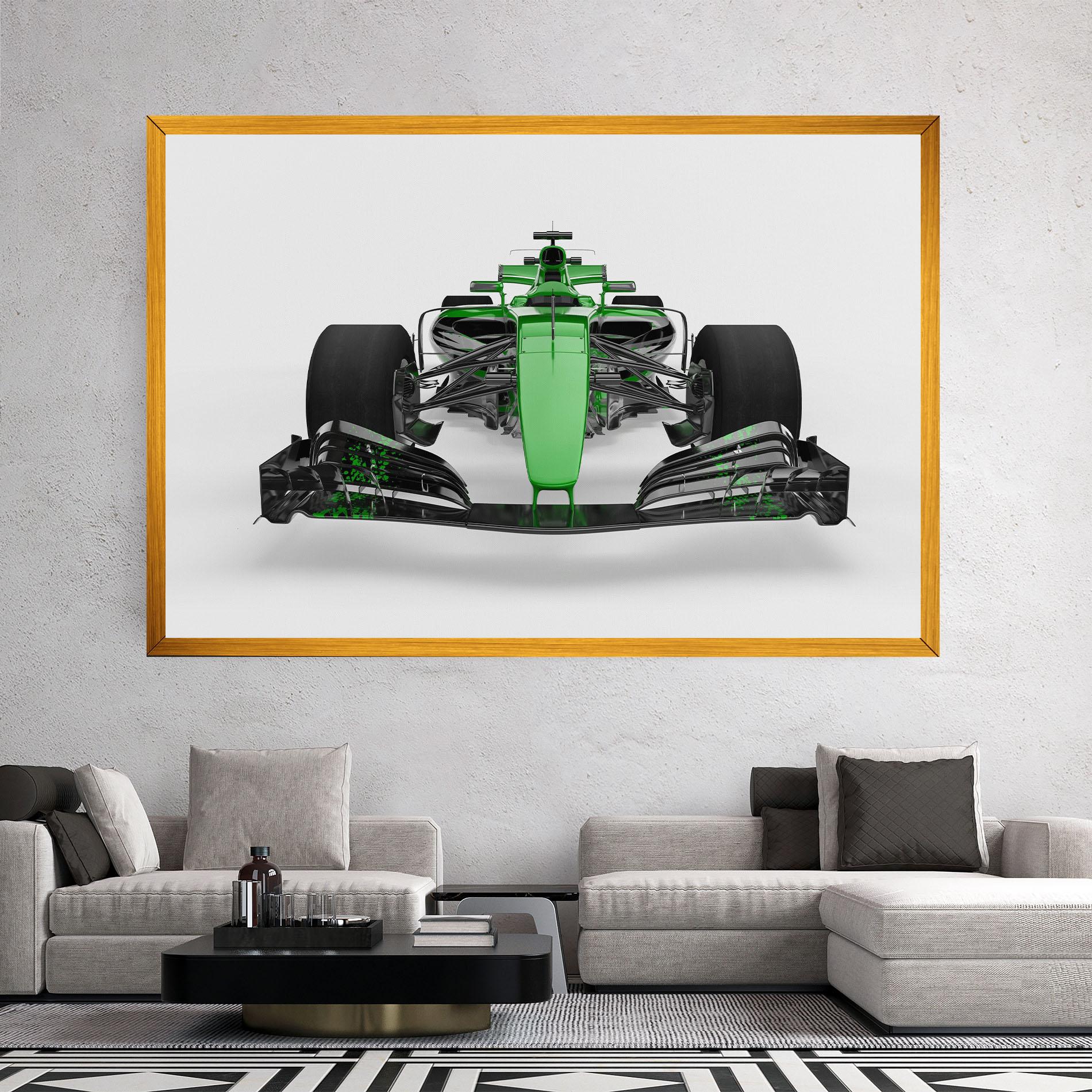 Tablou Canvas Green F1 Car mockup 2
