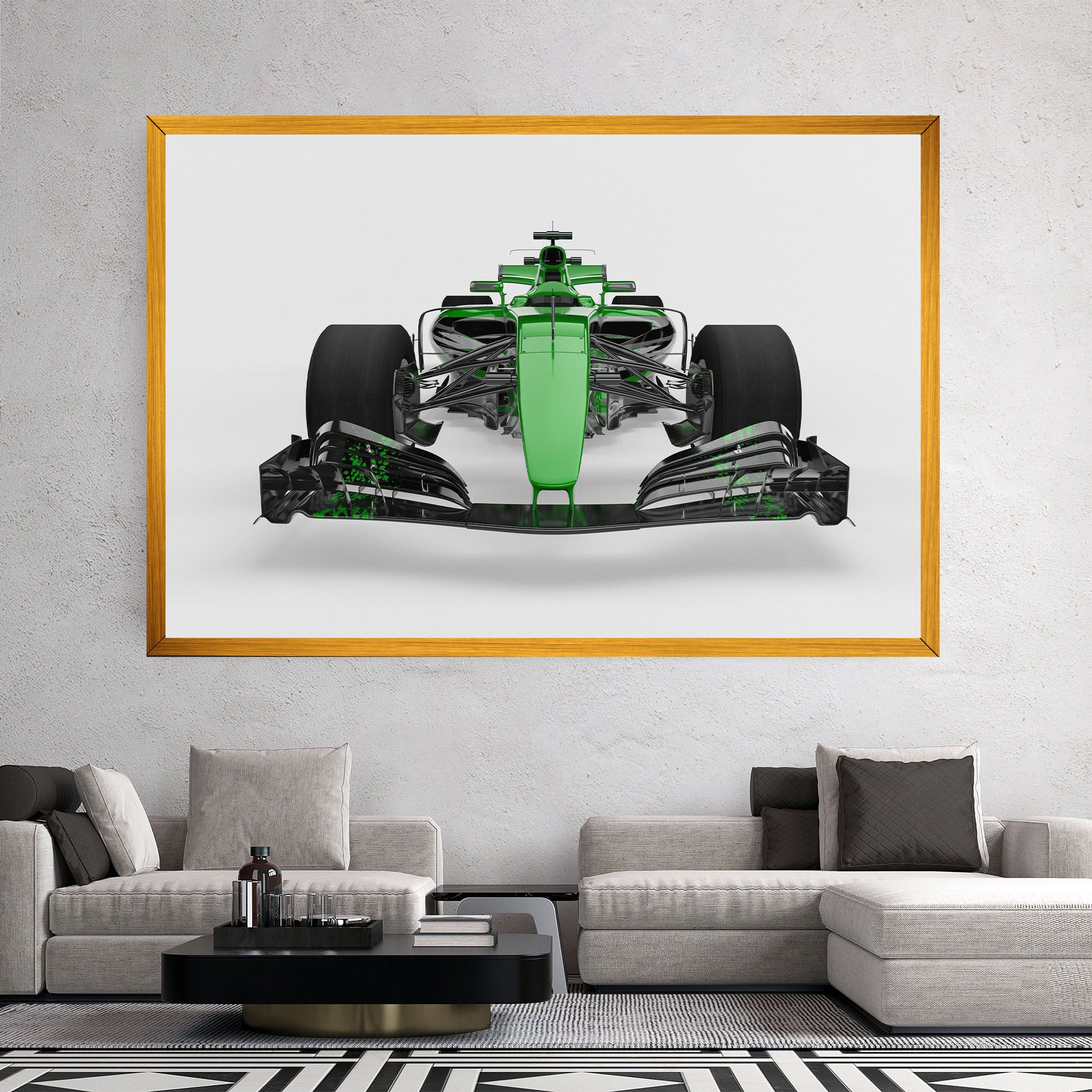 Green F1 Car mockup 2