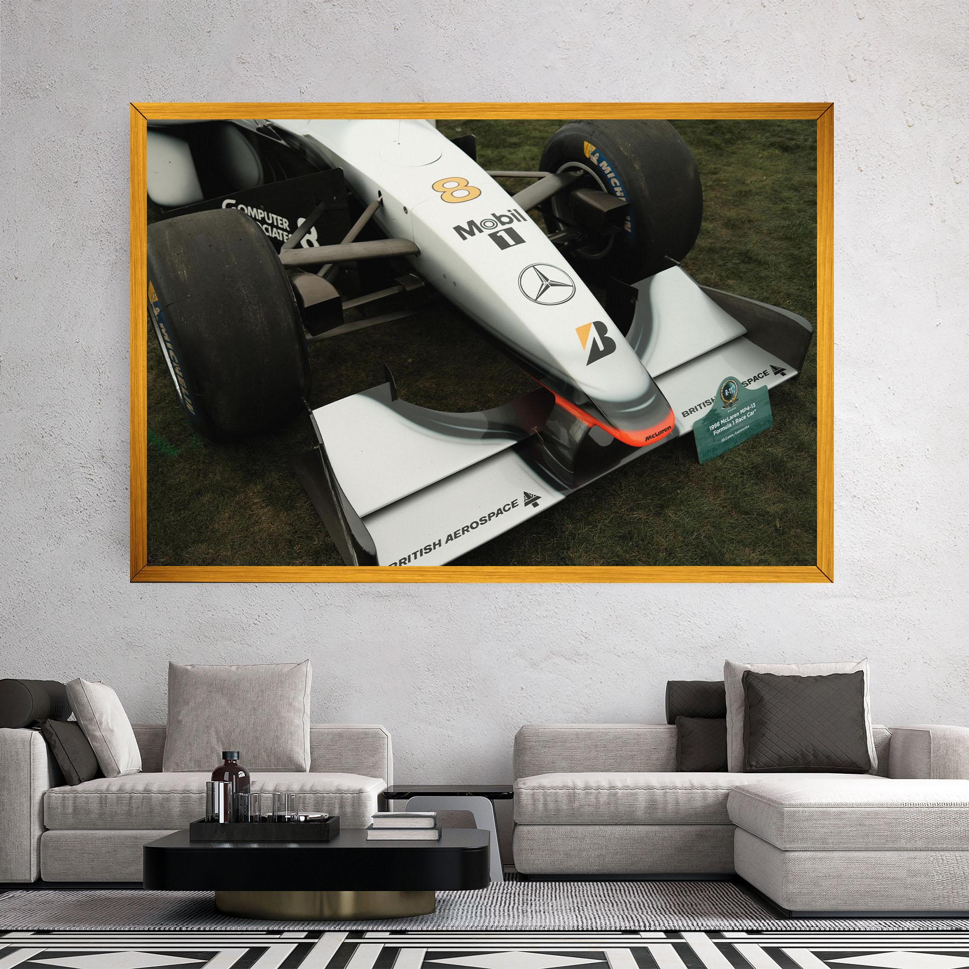 Tablou Canvas White F1 Car mockup 2