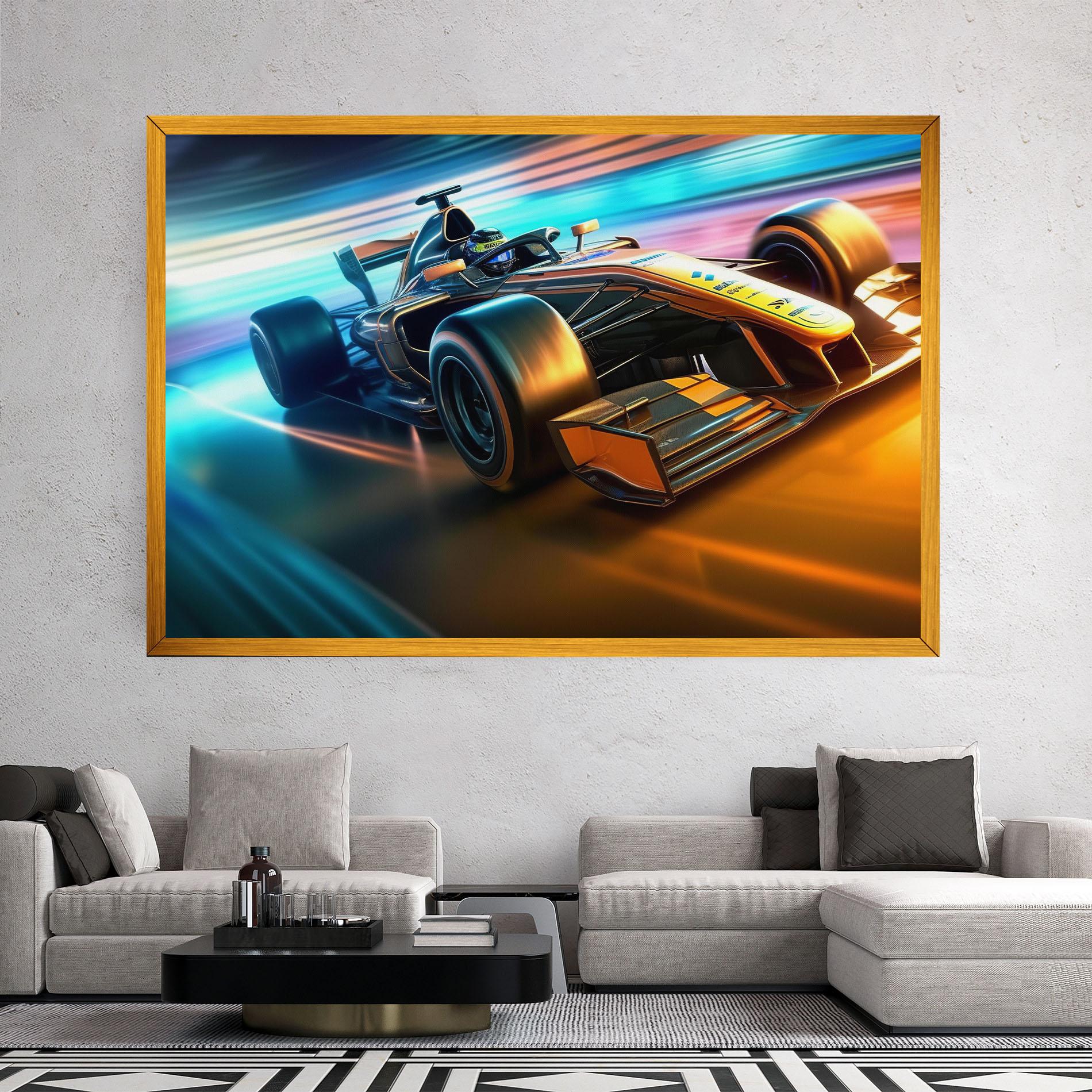 Tablou Canvas Yellow Blue F1 mockup 2